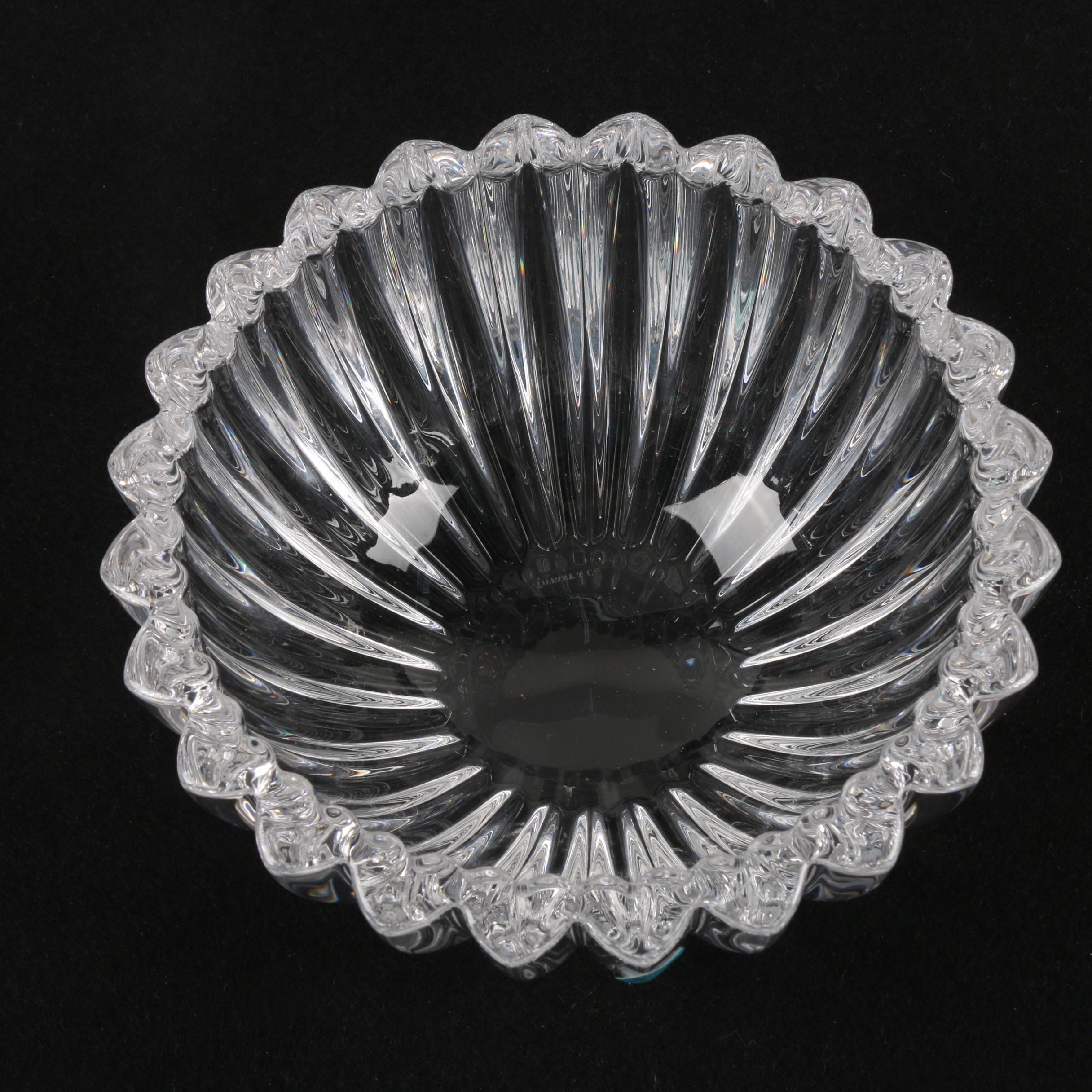 Tiffany & Co. "Vertical" Crystal Bowl