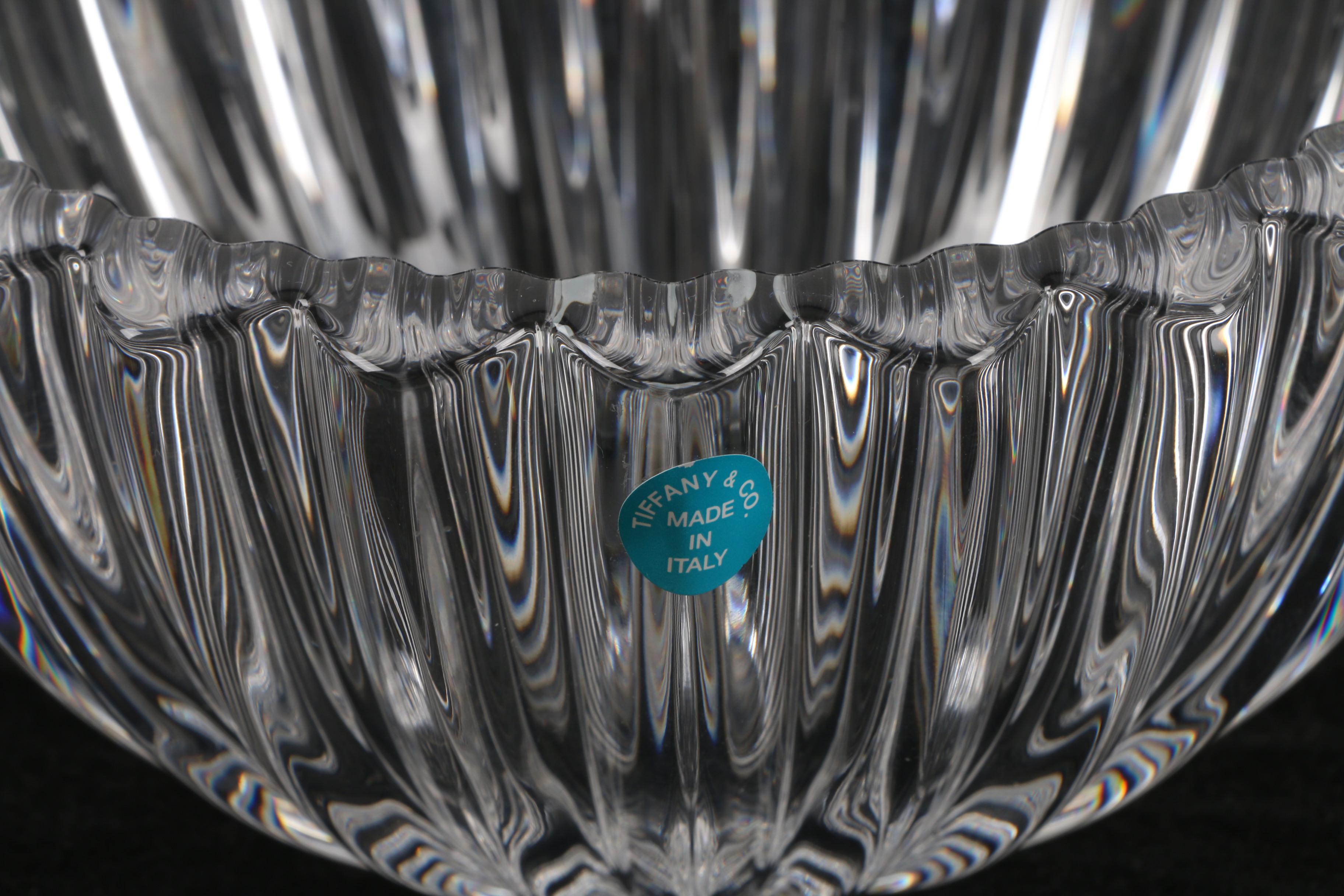 Tiffany & Co. "Vertical" Crystal Bowl