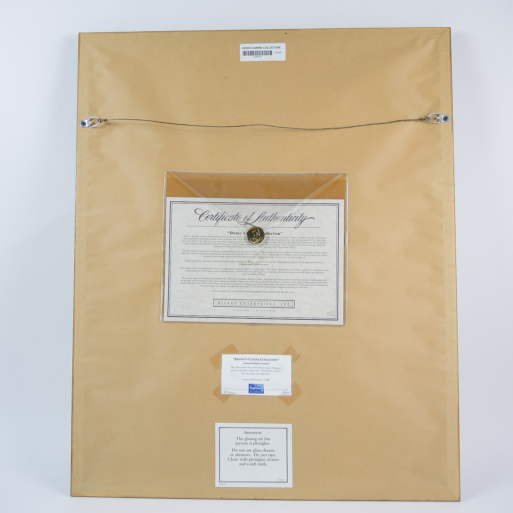 Walt Disney Limited Edition Sericel Pair