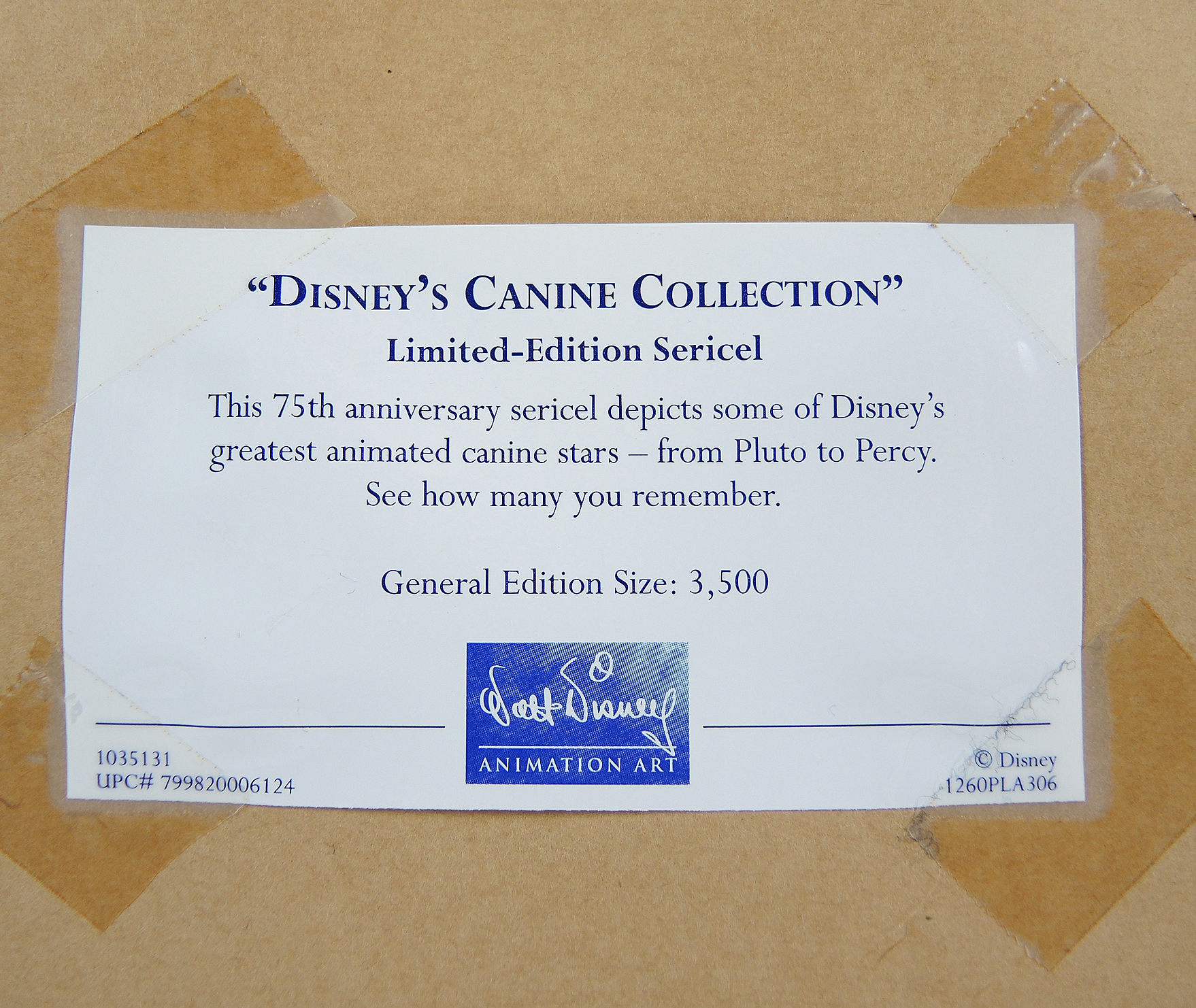 Walt Disney Limited Edition Sericel Pair