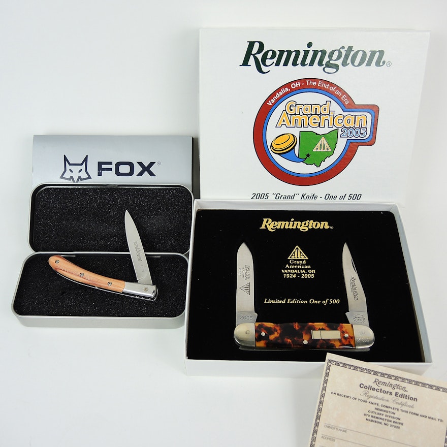 New Remington L/E Grand American Knife and Fox Elite Folder