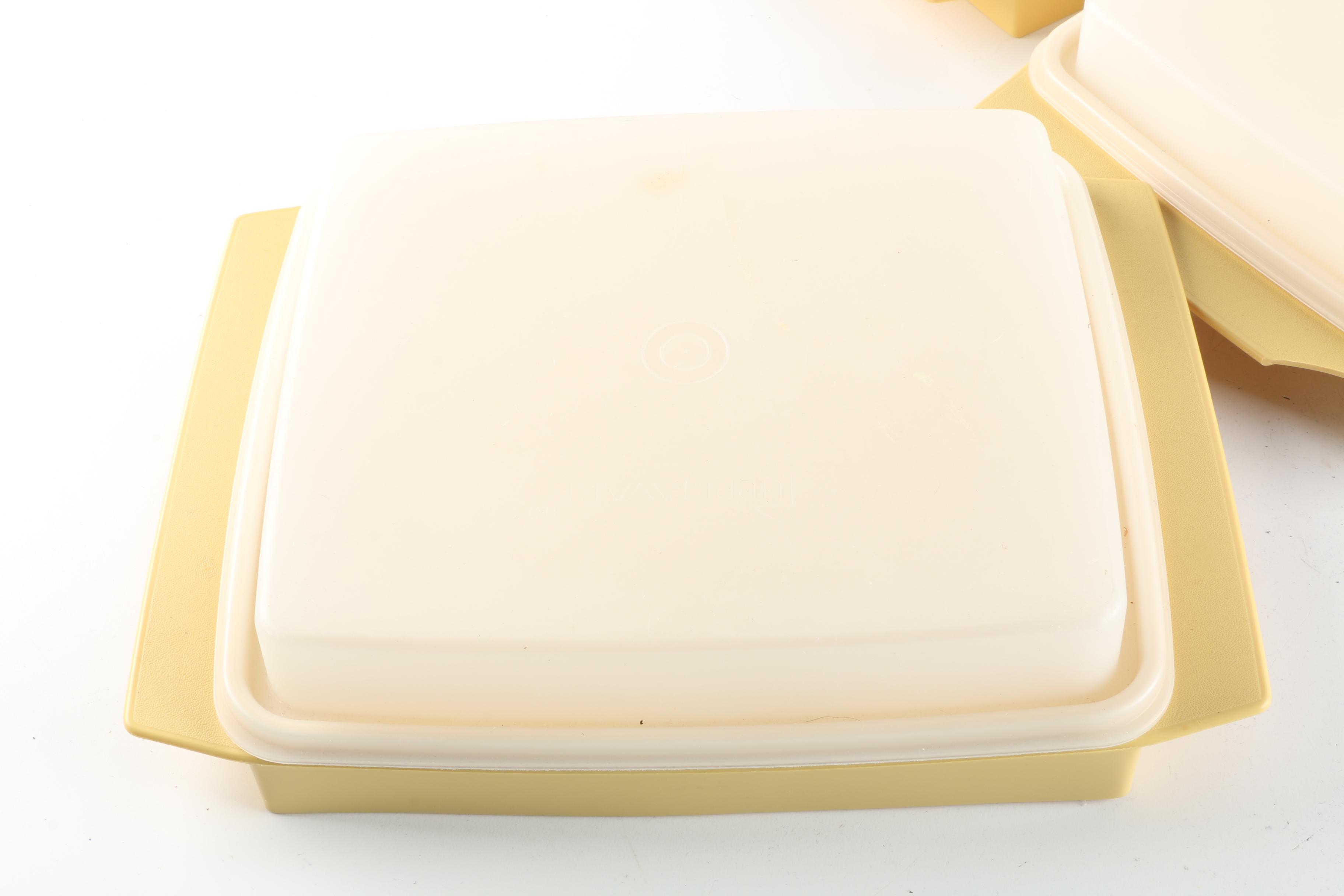 Vintage Tupperware "Harvest Gold" Food Containers