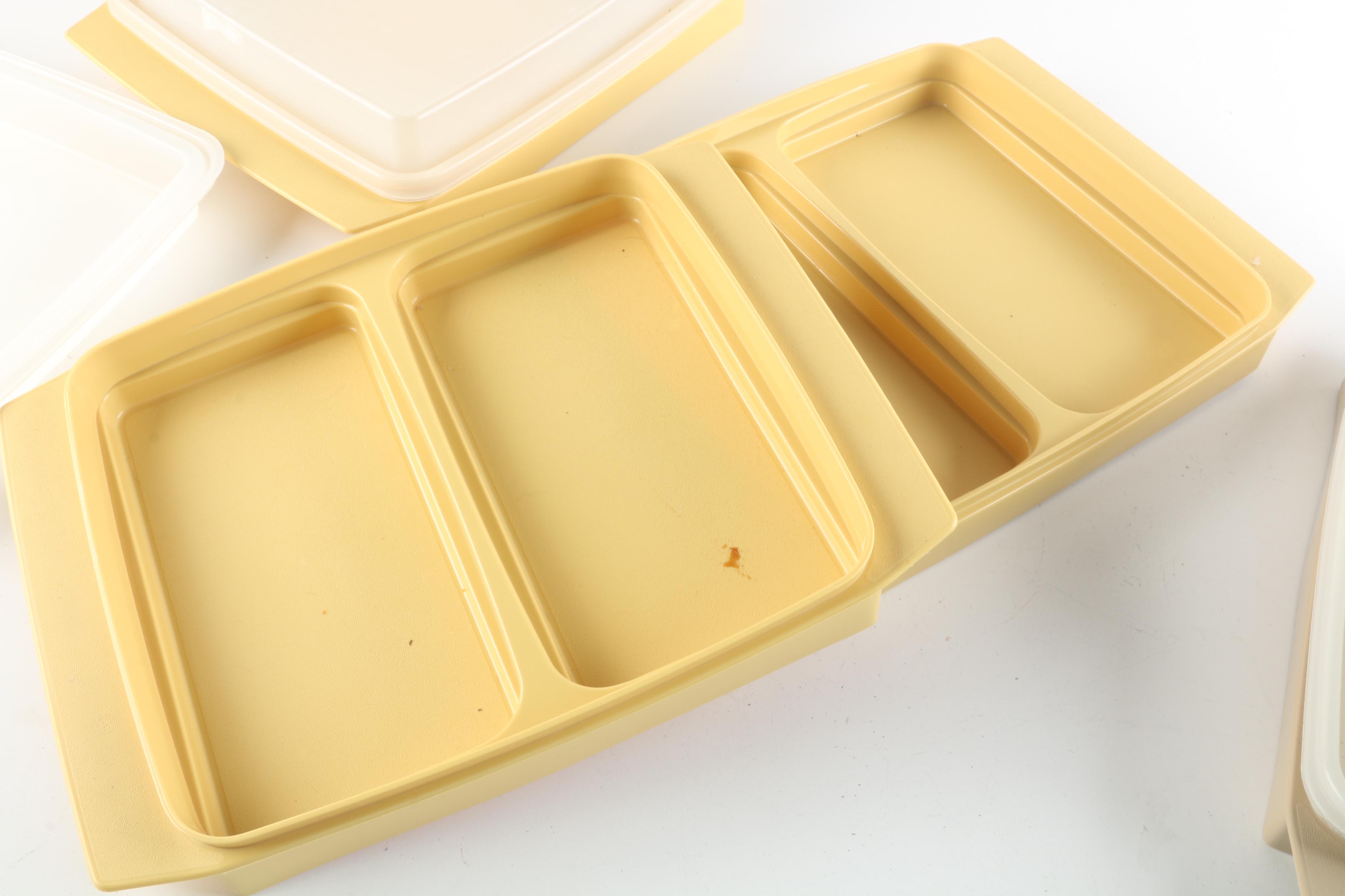 Vintage Tupperware "Harvest Gold" Food Containers