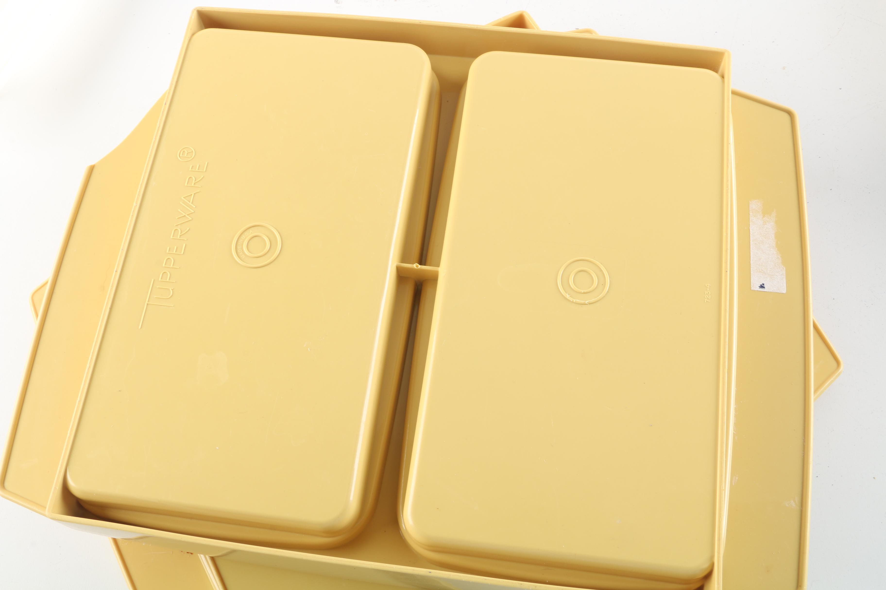 Vintage Tupperware "Harvest Gold" Food Containers