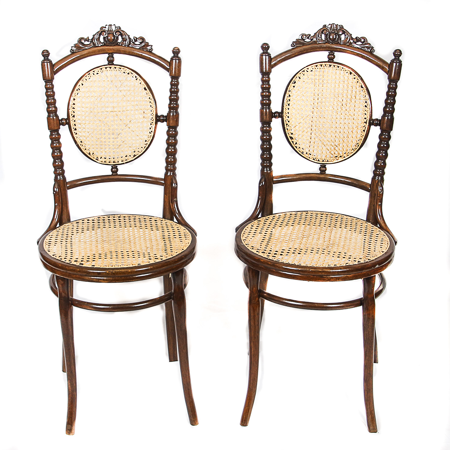 Victorian Style Caned Side Chairs