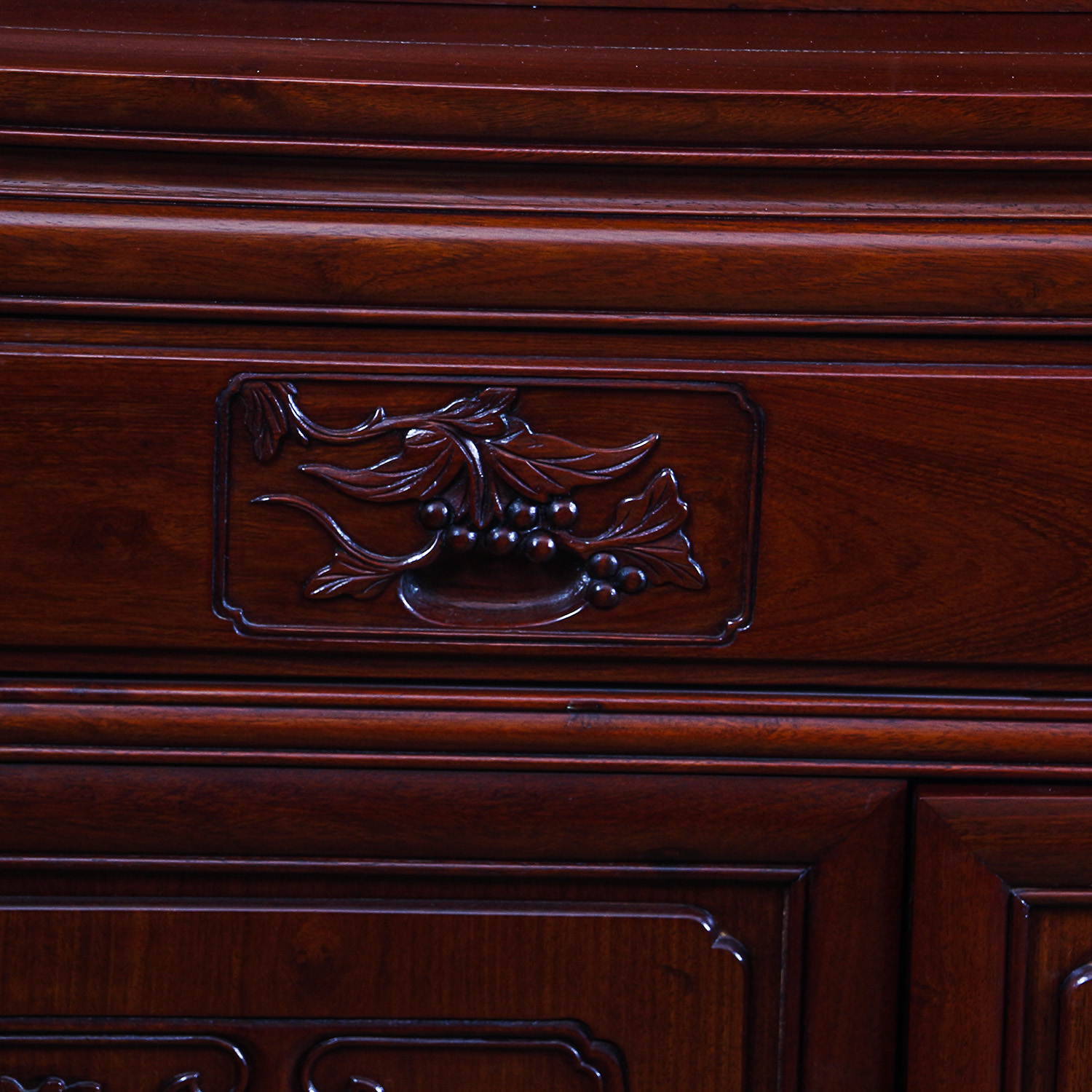 Vintage Chinese Chippendale Style China Cabinet