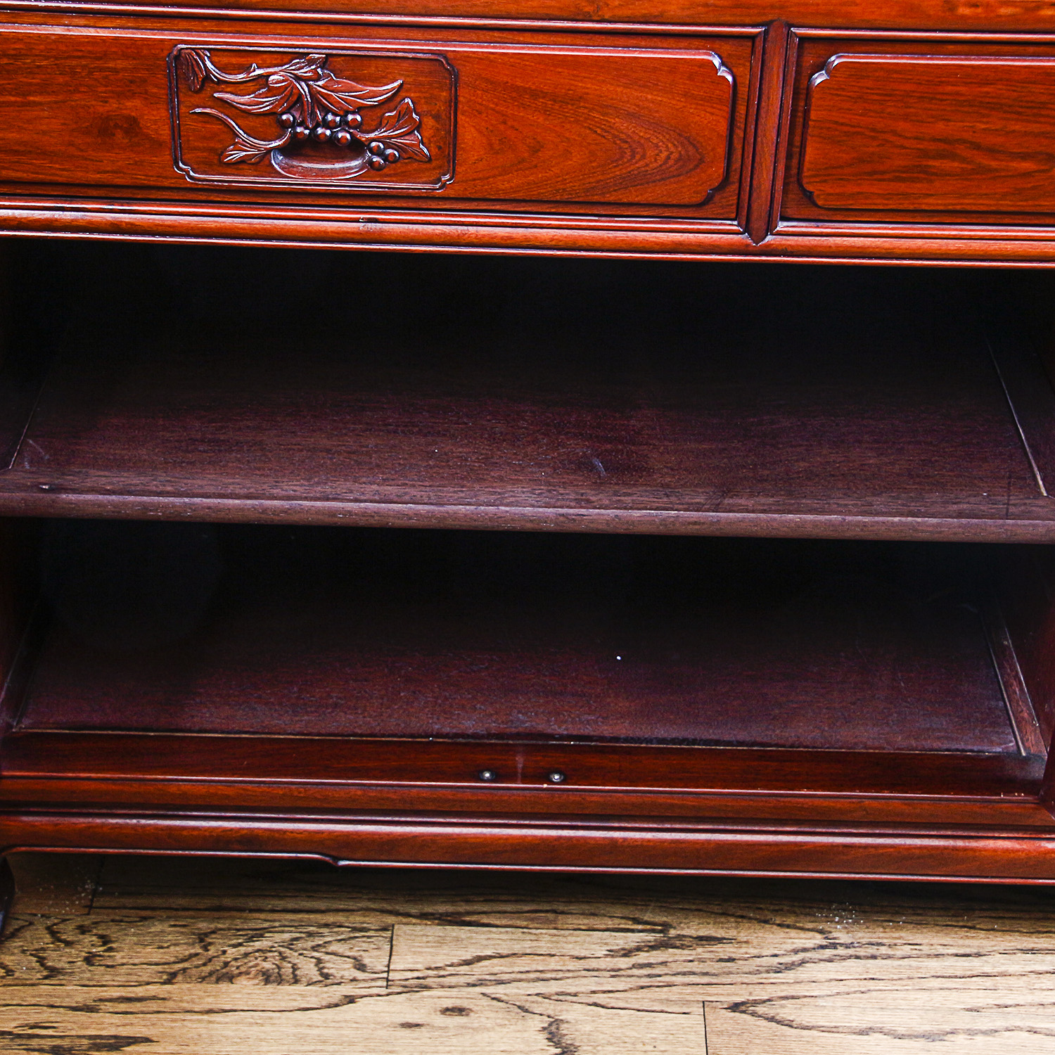 Vintage Chinese Chippendale Style China Cabinet