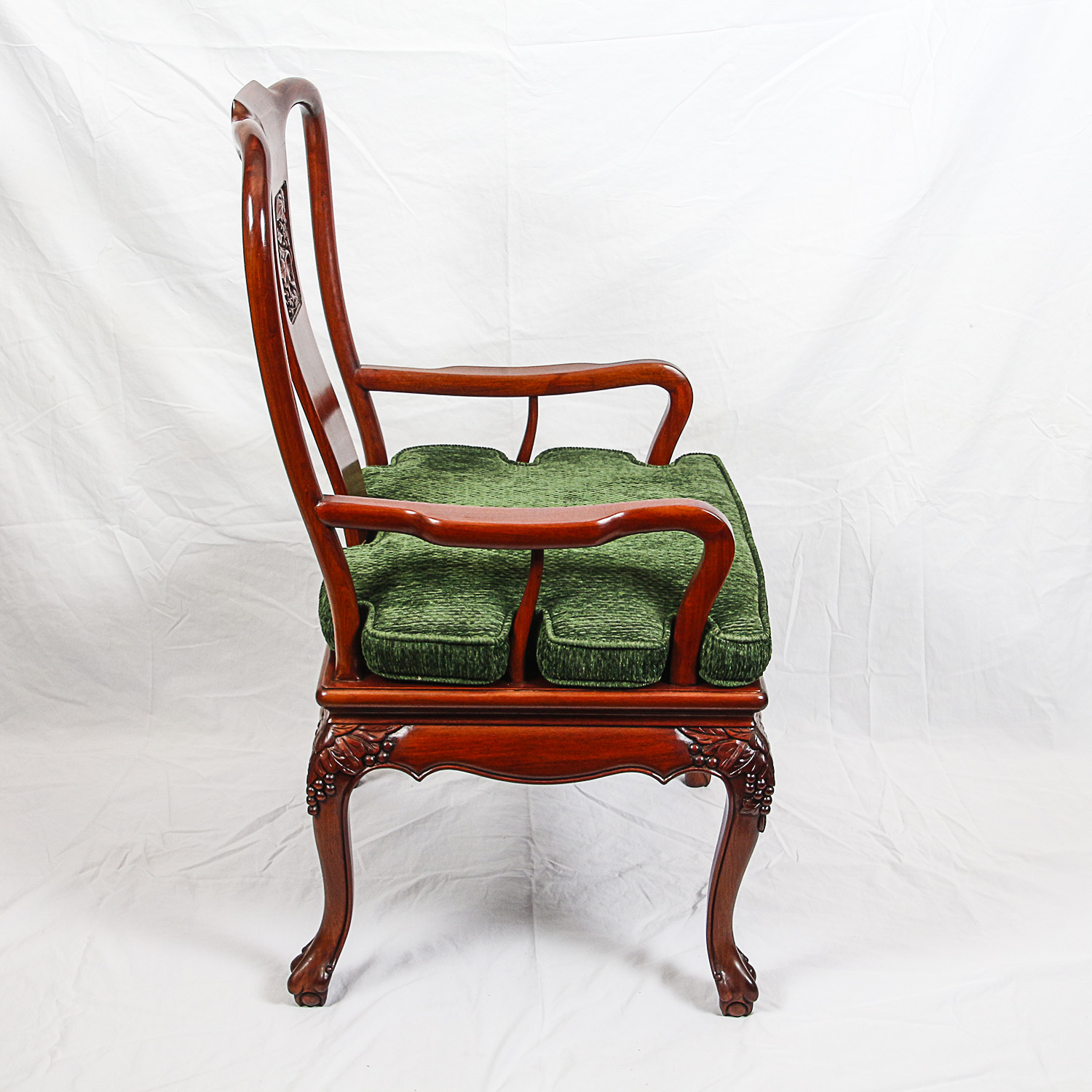 Vintage Chinese Chippendale Style Armchairs
