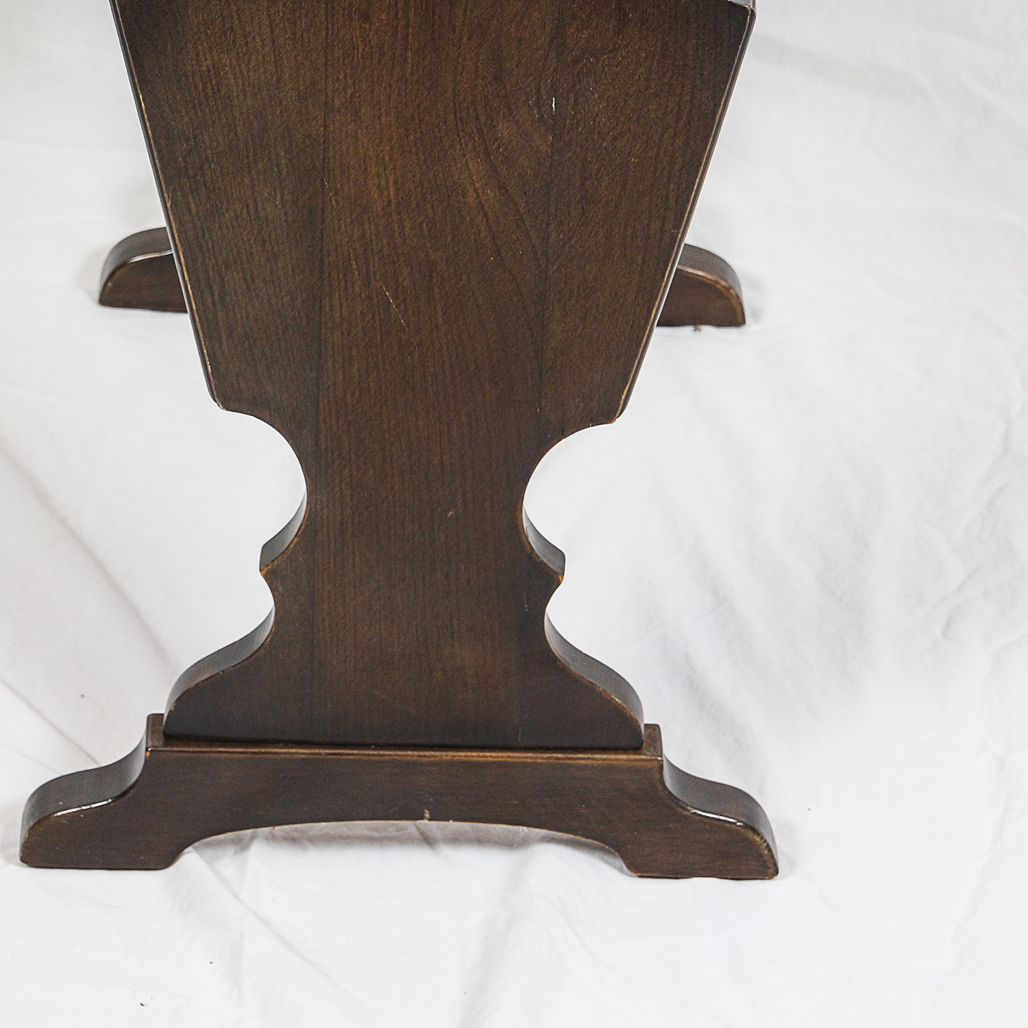 Vintage Mahogany Accent Table with Bookshelf