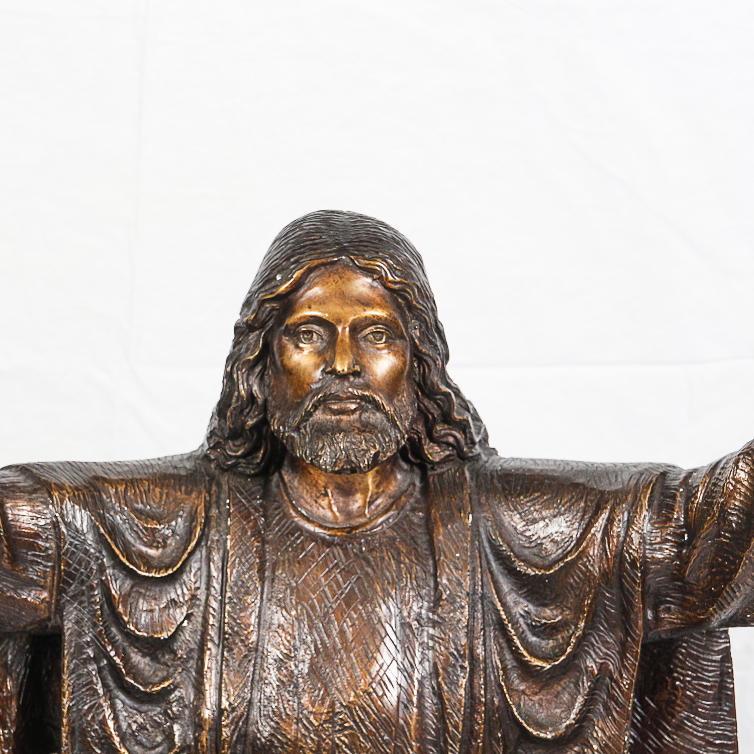 Bronze Tone Sculpture of Jesus