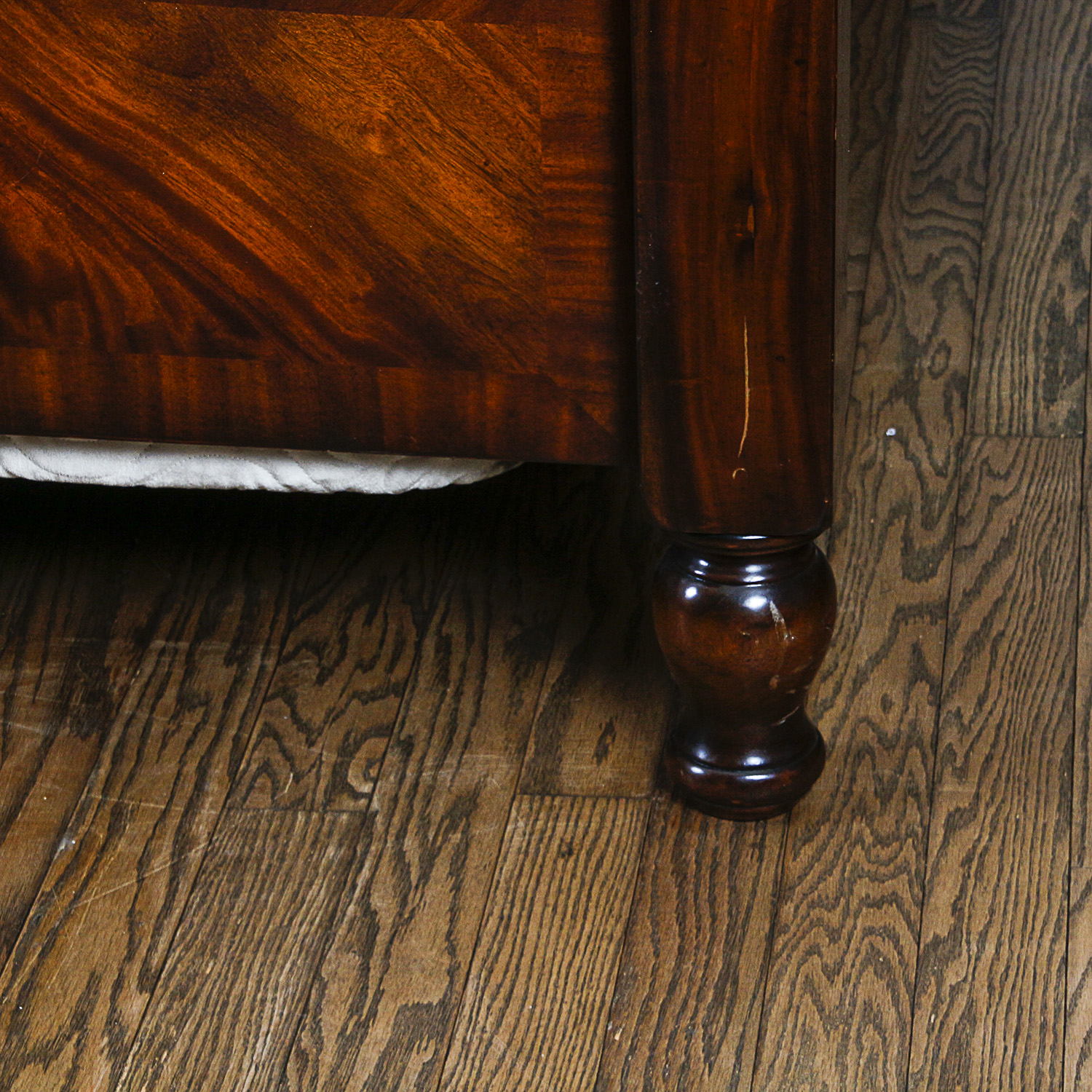 Vintage Italian Style Mahogany Queen Size Four Poster Bed Frame