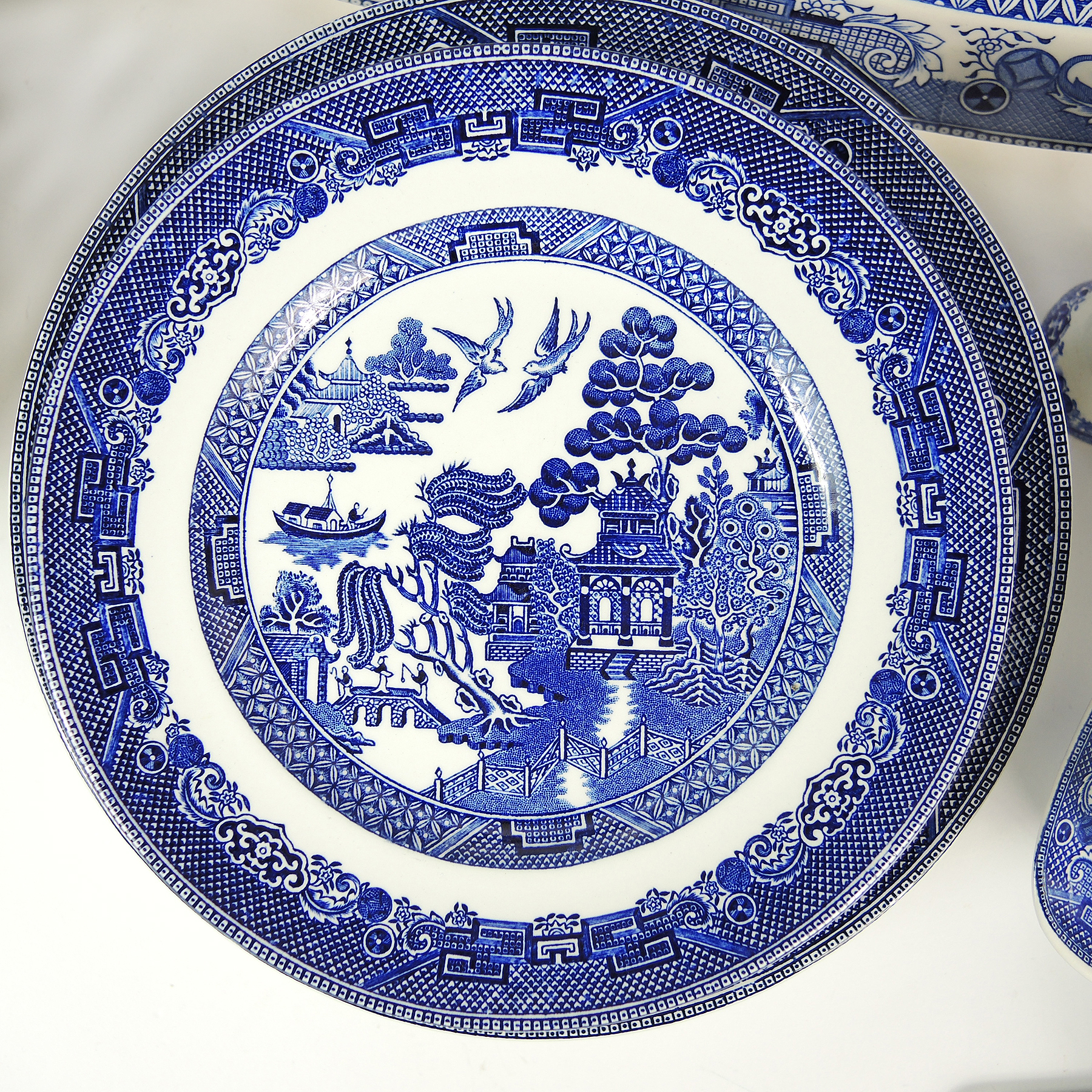 Johnson Brothers "Willow Blue" Dinnerware with Williams Sonoma China