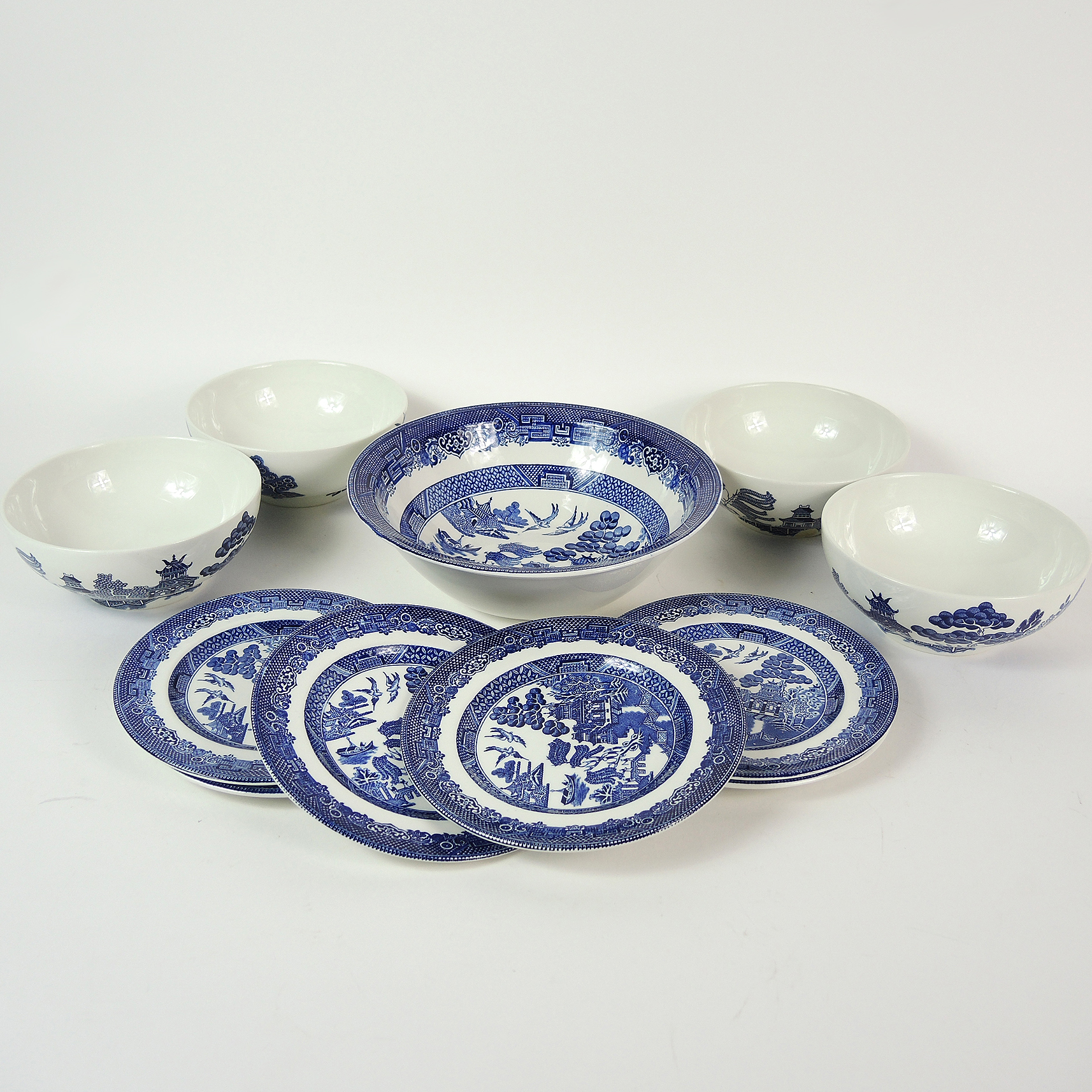 Johnson Brothers "Willow Blue" Dinnerware with Williams Sonoma China
