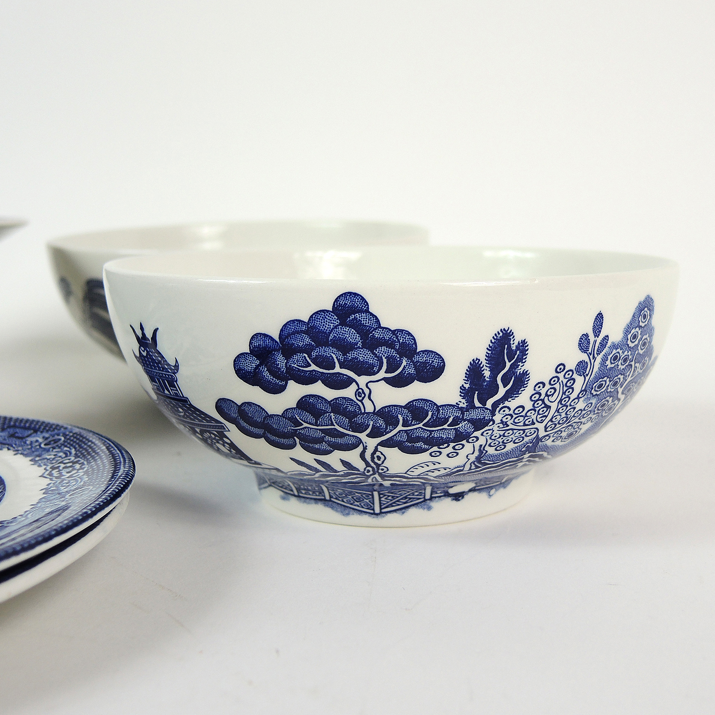 Johnson Brothers "Willow Blue" Dinnerware with Williams Sonoma China