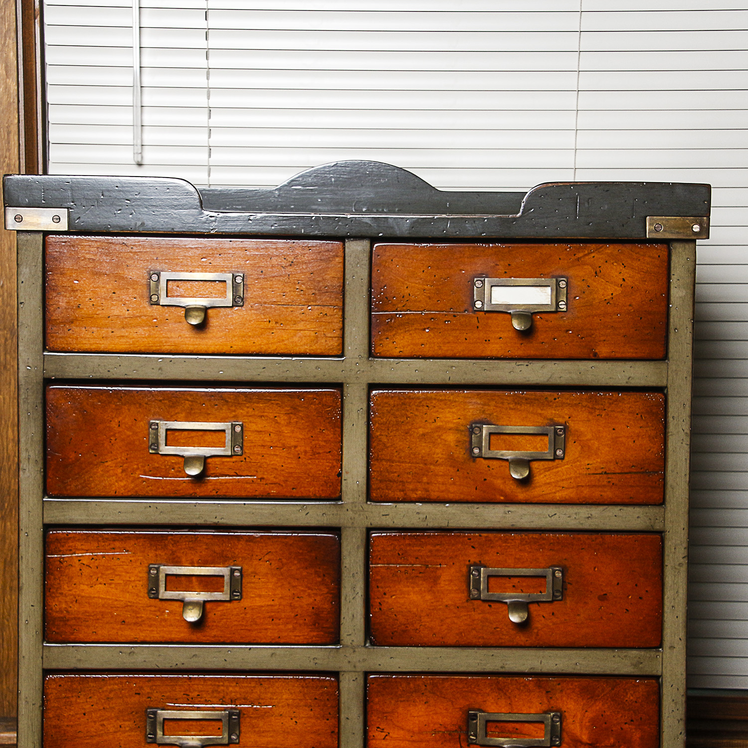 Campaign Style Card Filing Cabinet