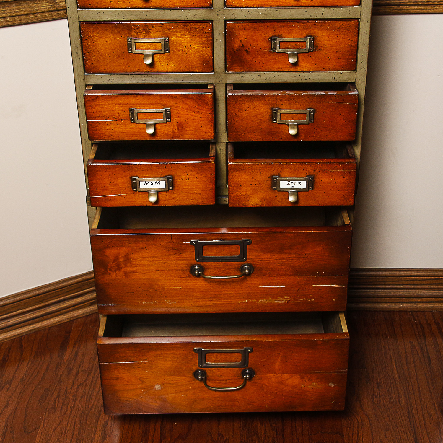 Campaign Style Card Filing Cabinet