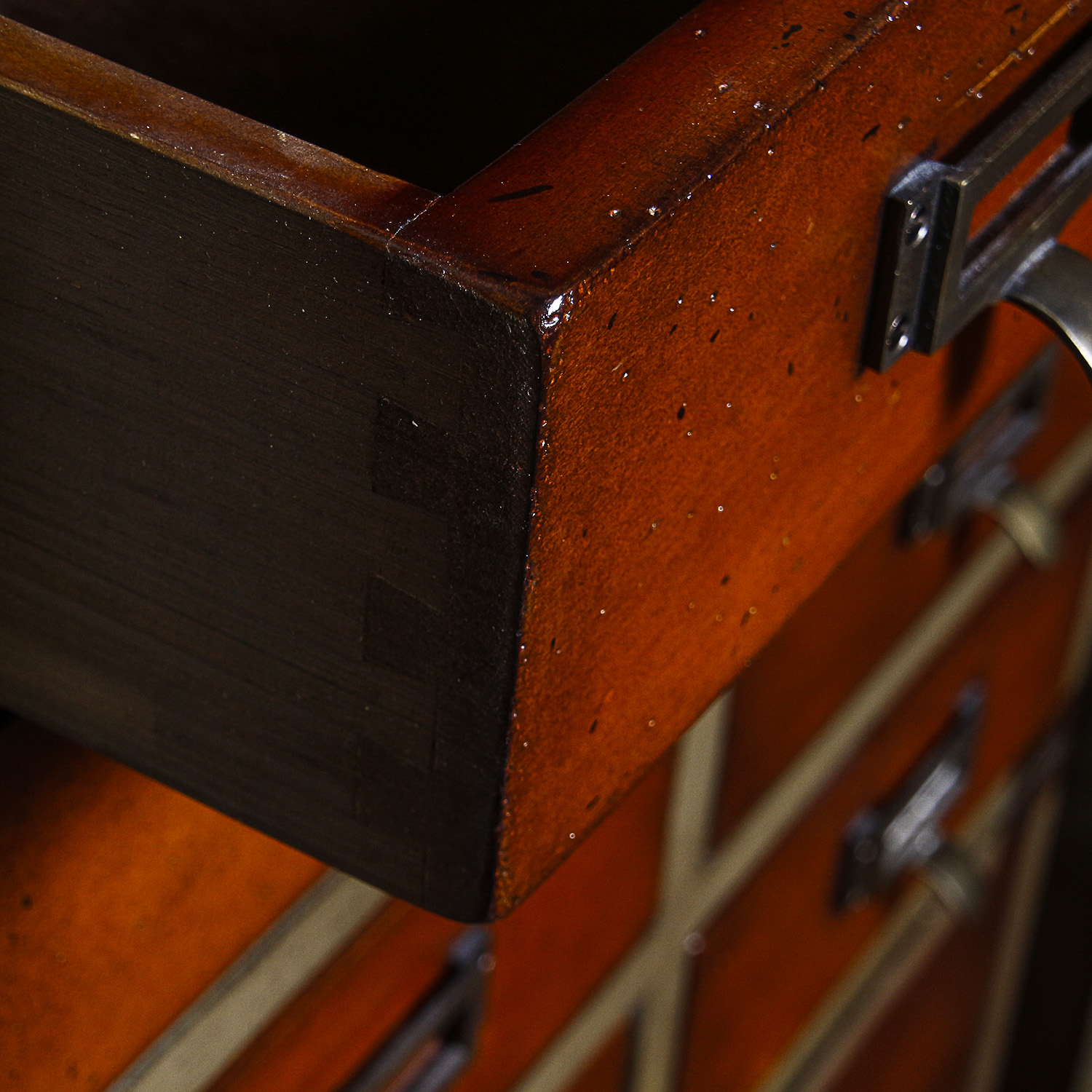 Campaign Style Card Filing Cabinet