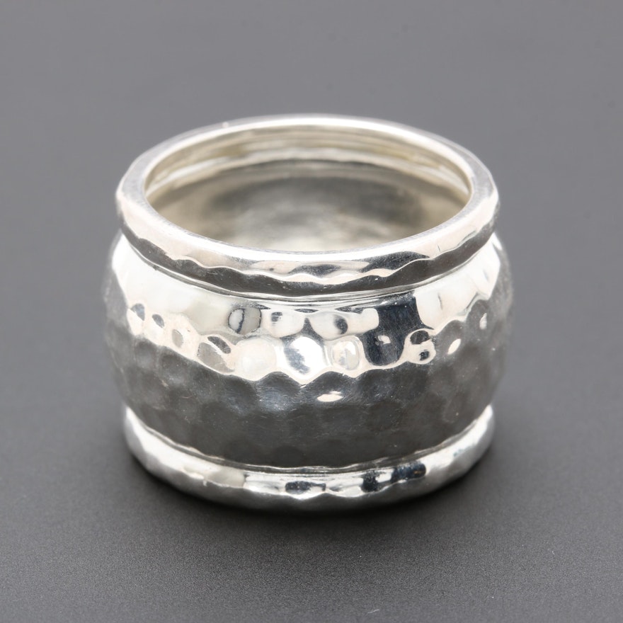 Sterling Silver Barrel Ring
