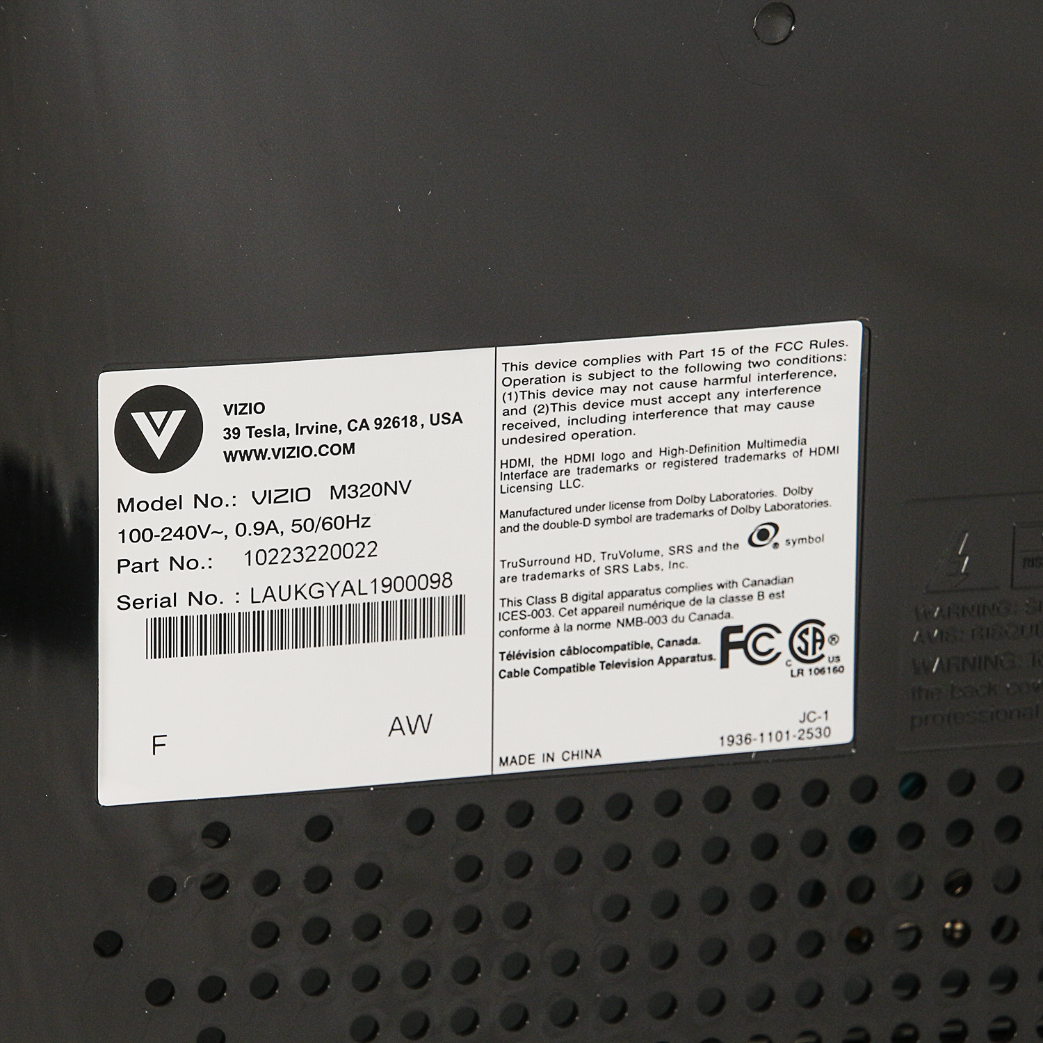 Vizio M320NV 32" 1080p LED HDTV