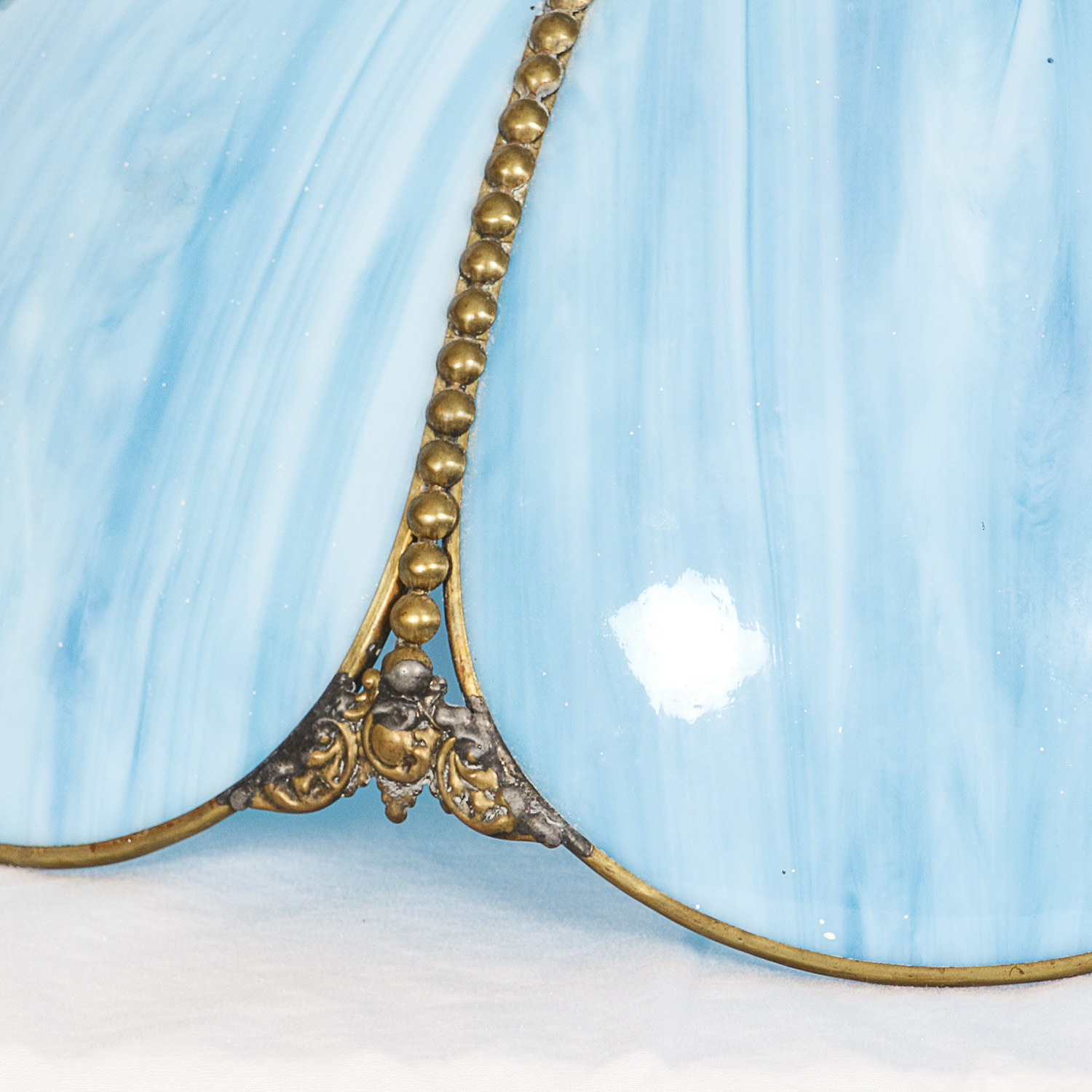 Vintage Tulip Shaped Slag Glass Lampshades