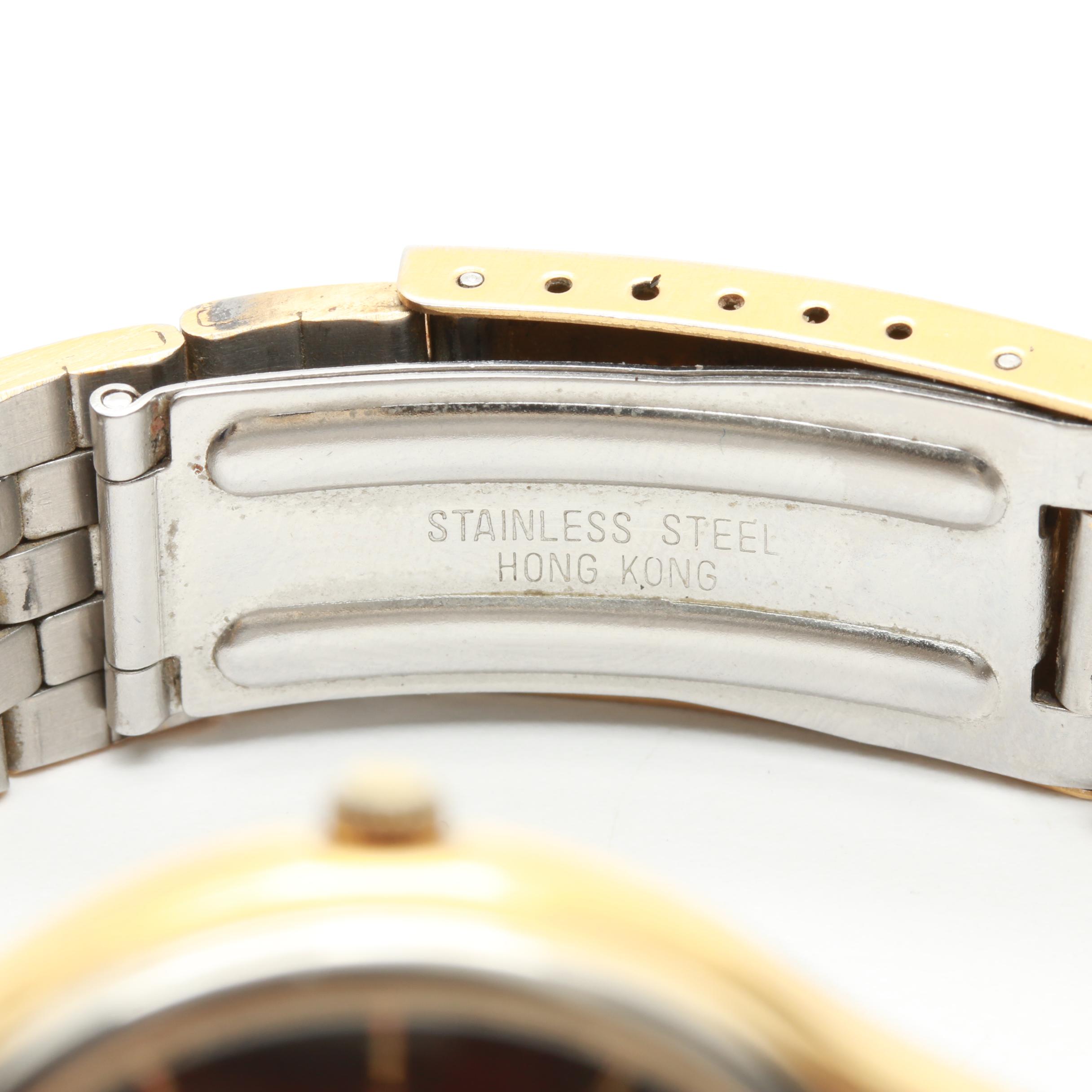 Mathey Tissot Gold Tone Diamond Watch