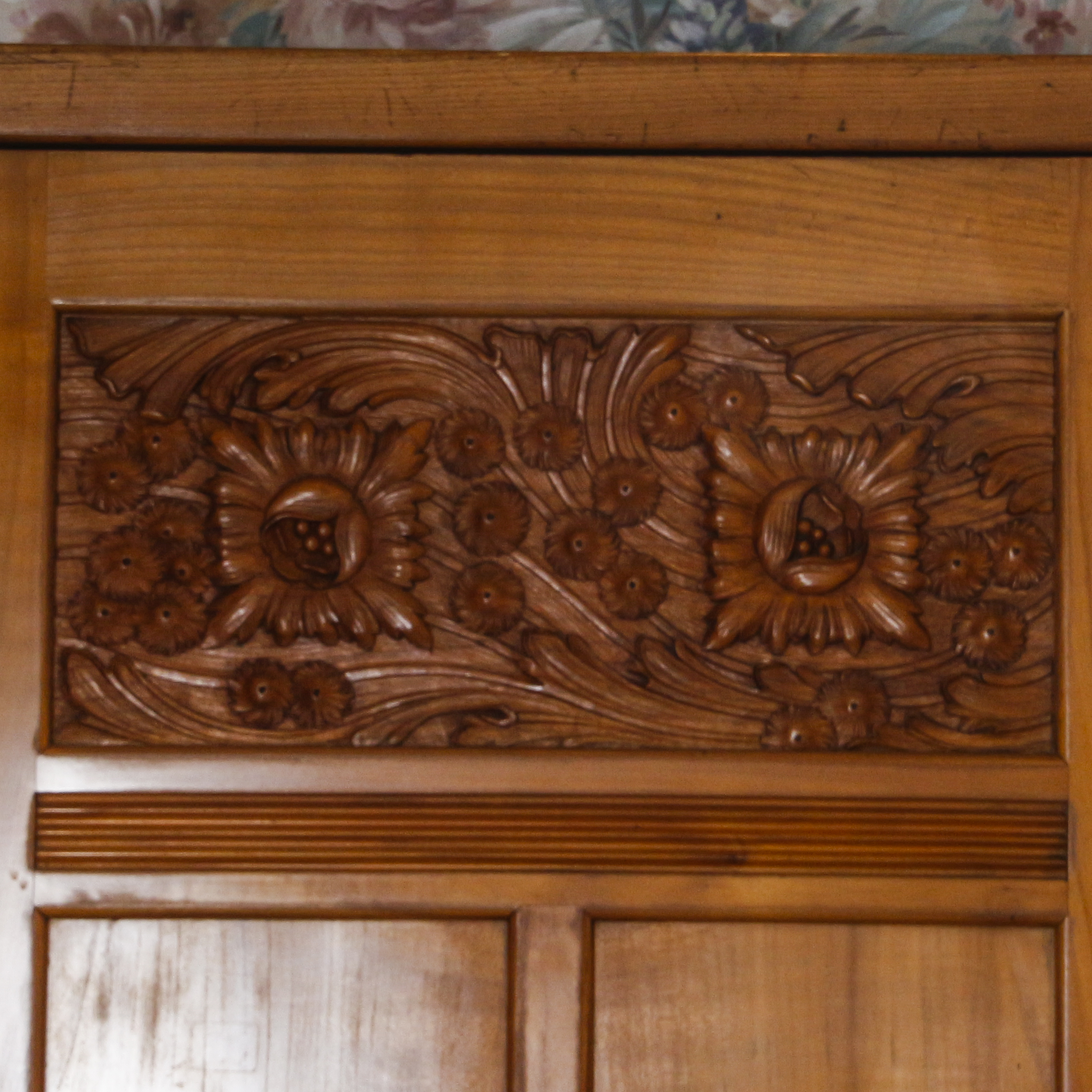 Vintage Late Victorian Style Walnut Armoire
