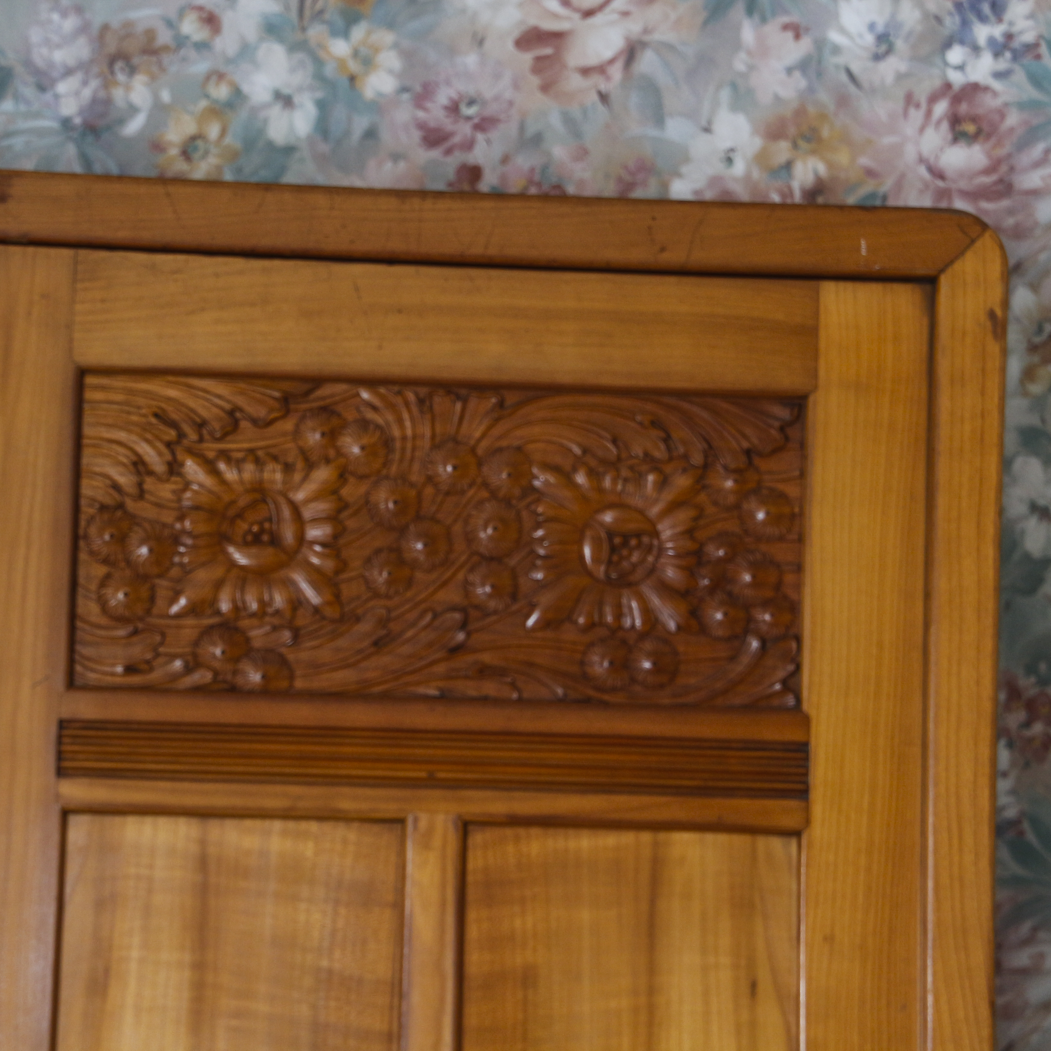 Vintage Late Victorian Style Walnut Armoire