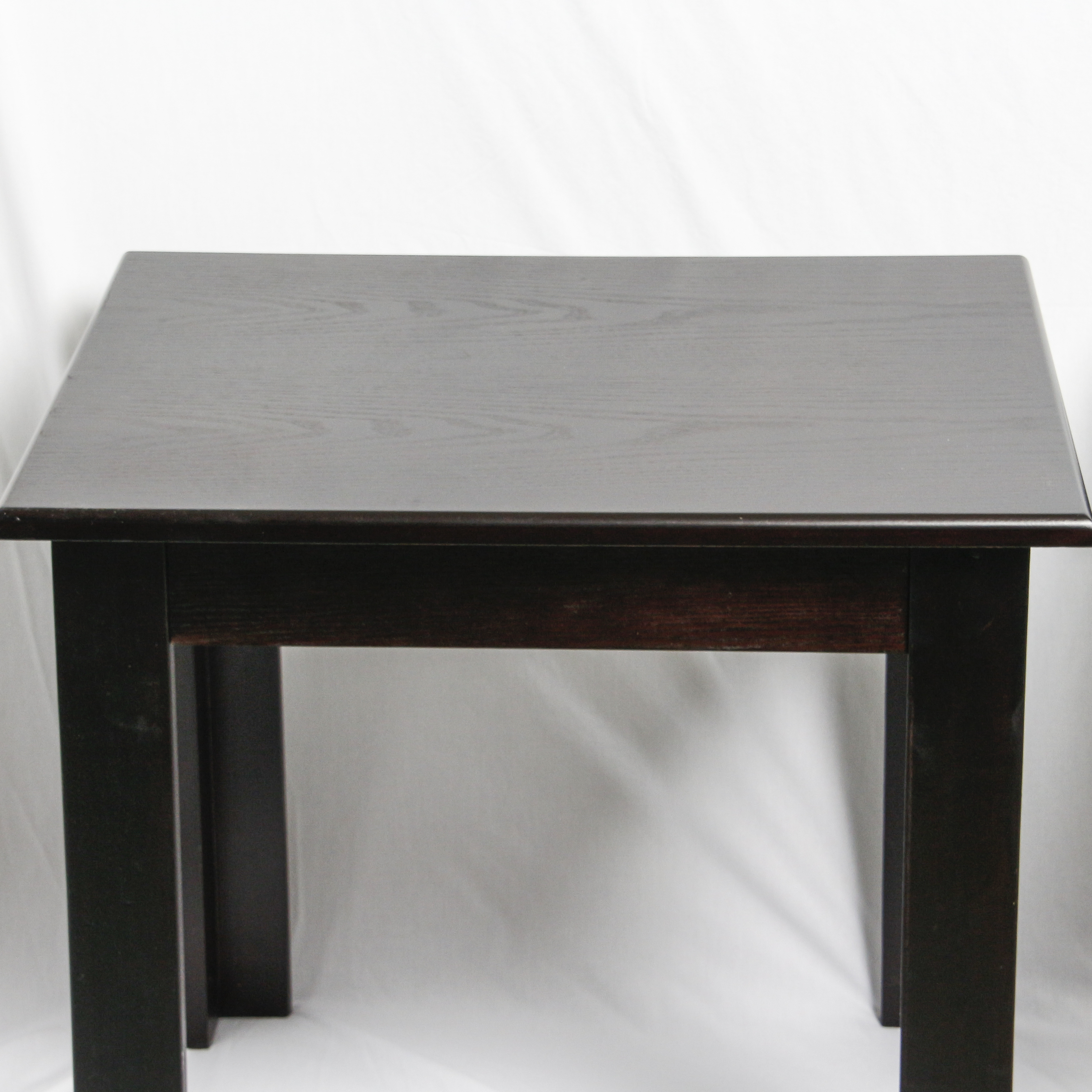 Contemporary Dark Stained End Tables