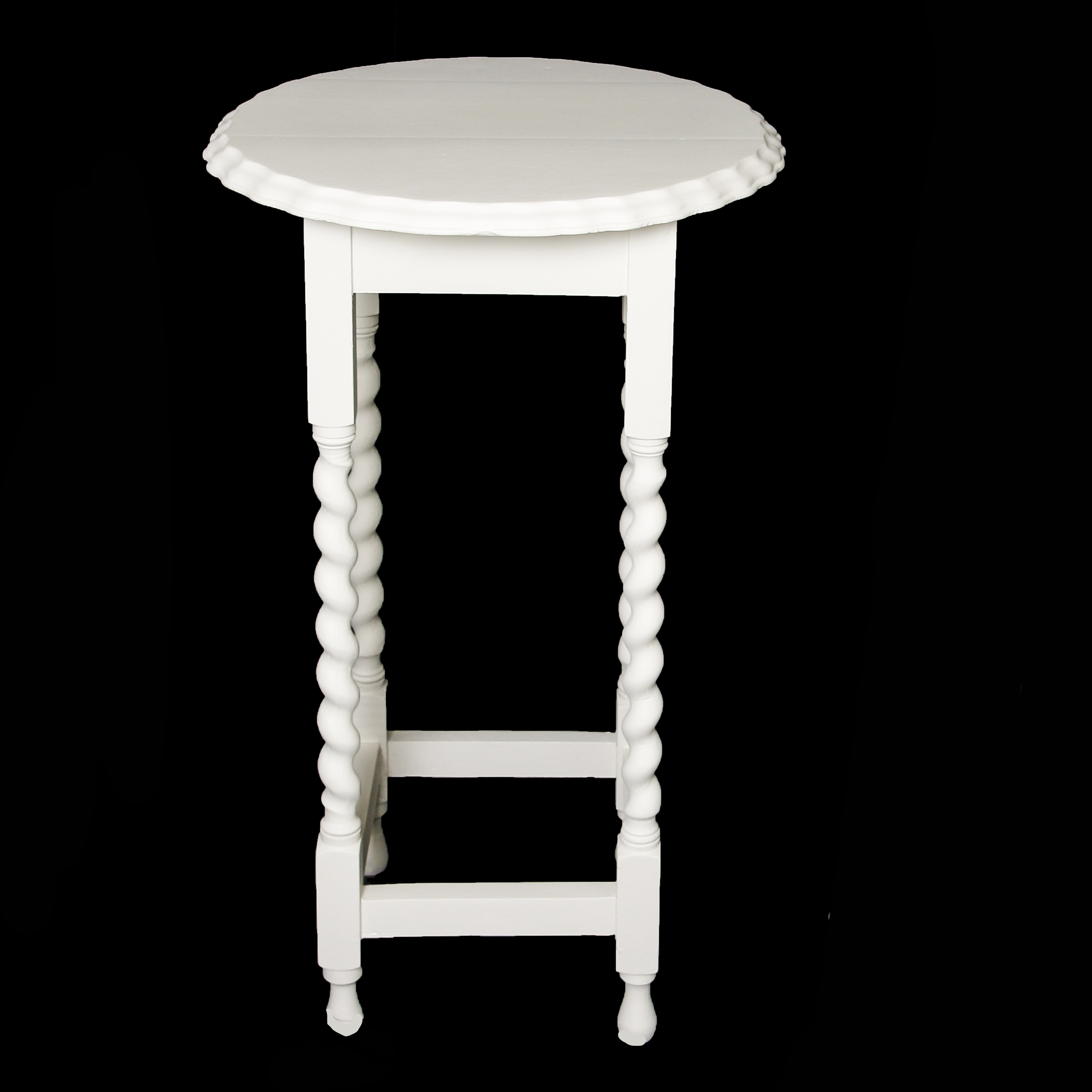 White Painted Wooden Accent Table
