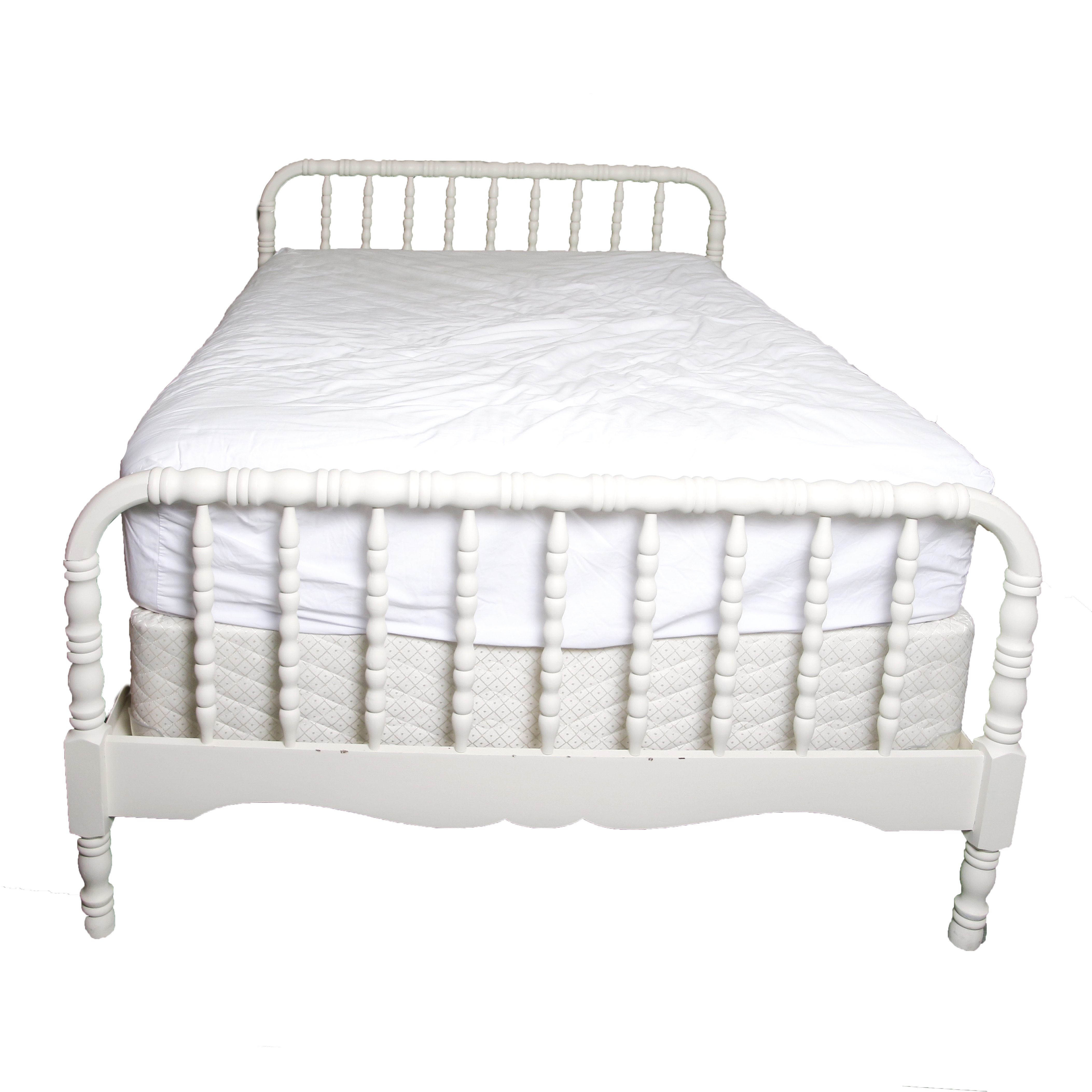 White Painted Jenny Lind Full Size Bed Frame