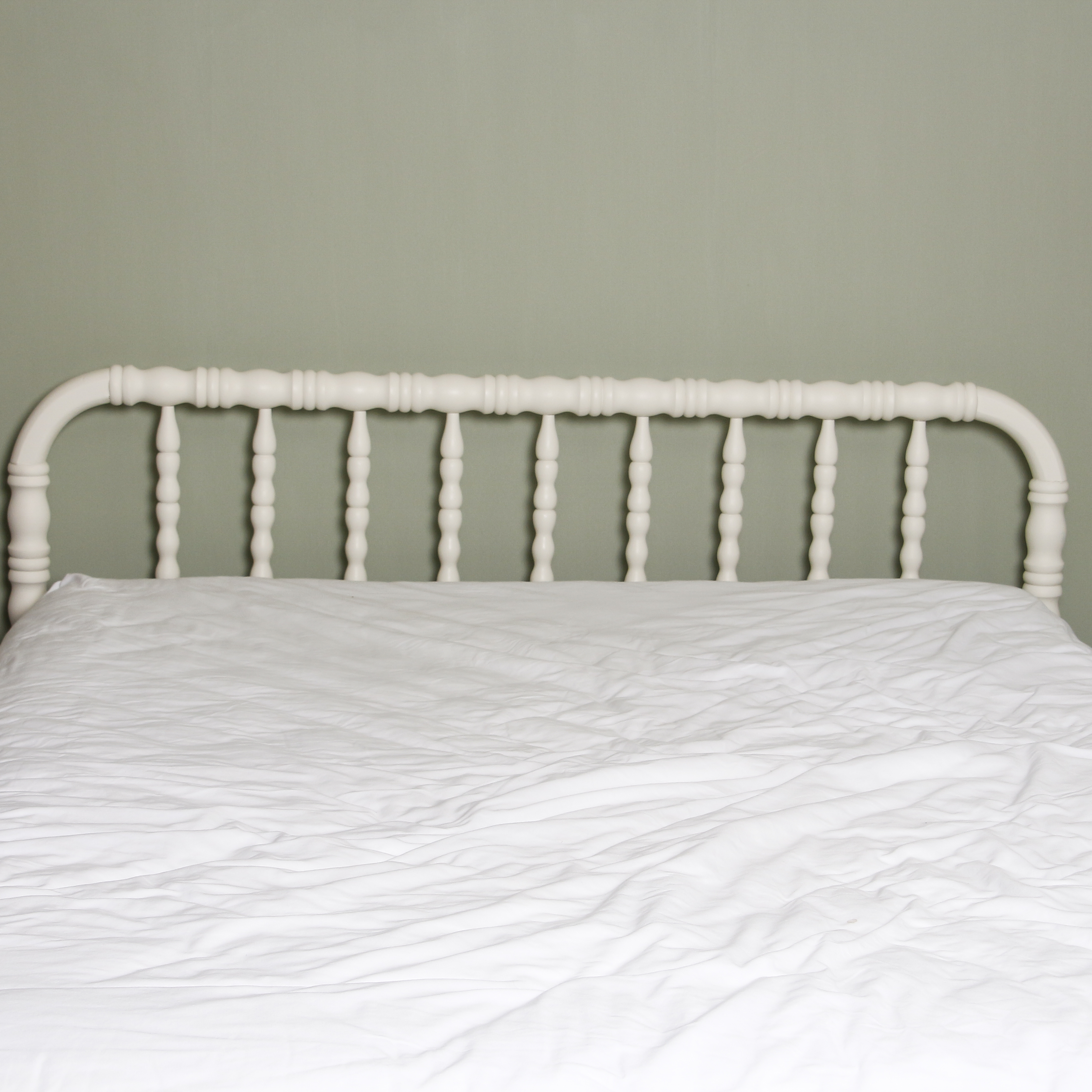 White Painted Jenny Lind Full Size Bed Frame