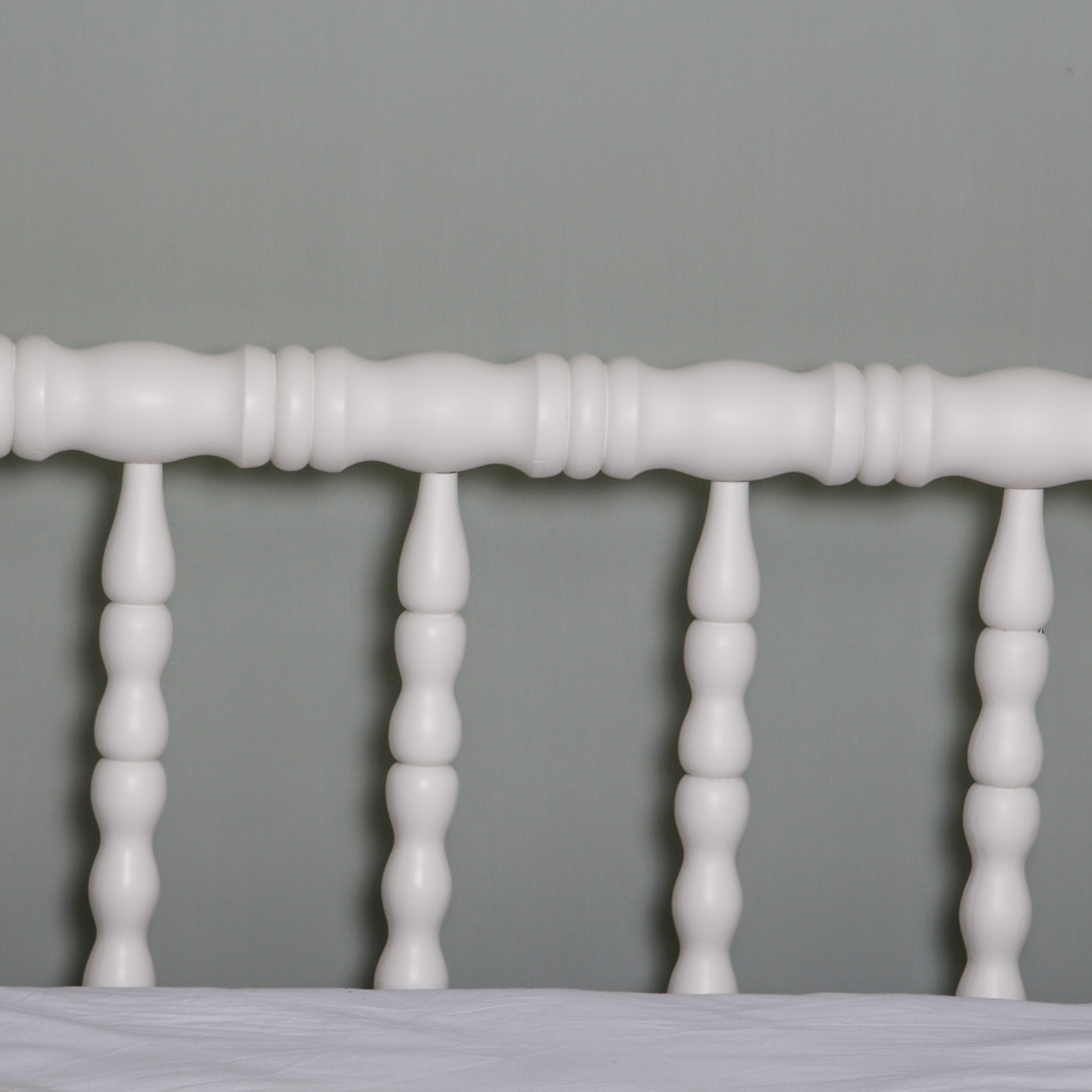 White Painted Jenny Lind Full Size Bed Frame