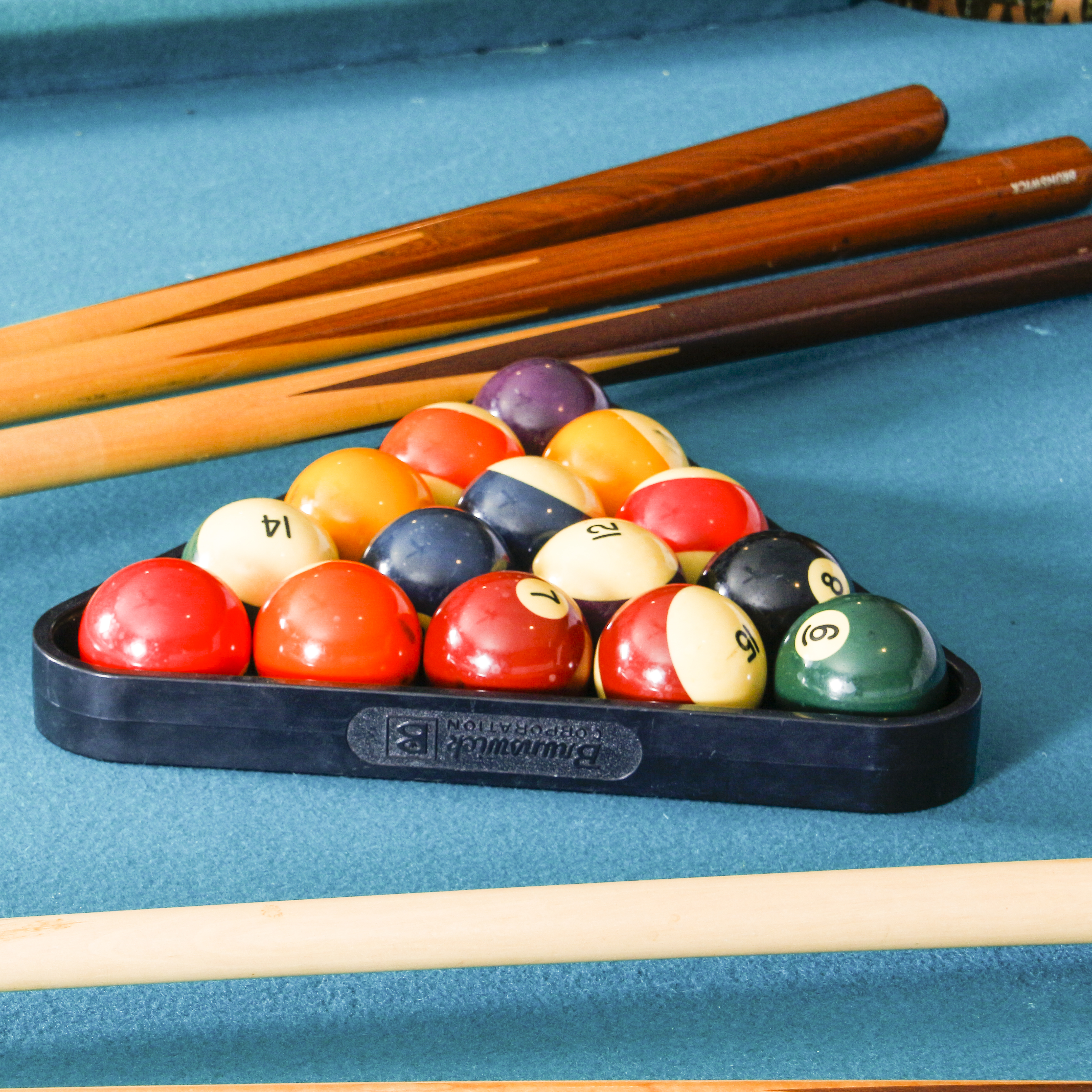 Slate Top Pool Table With Accessories
