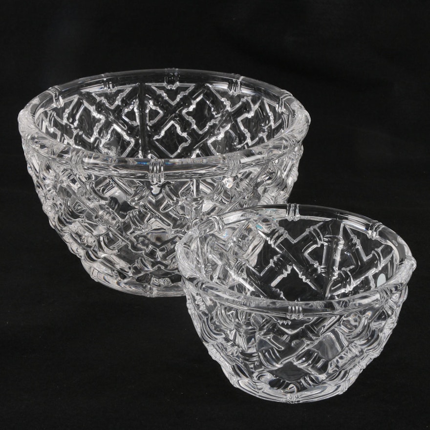 Tiffany & Co. "Bamboo" Crystal Bowls