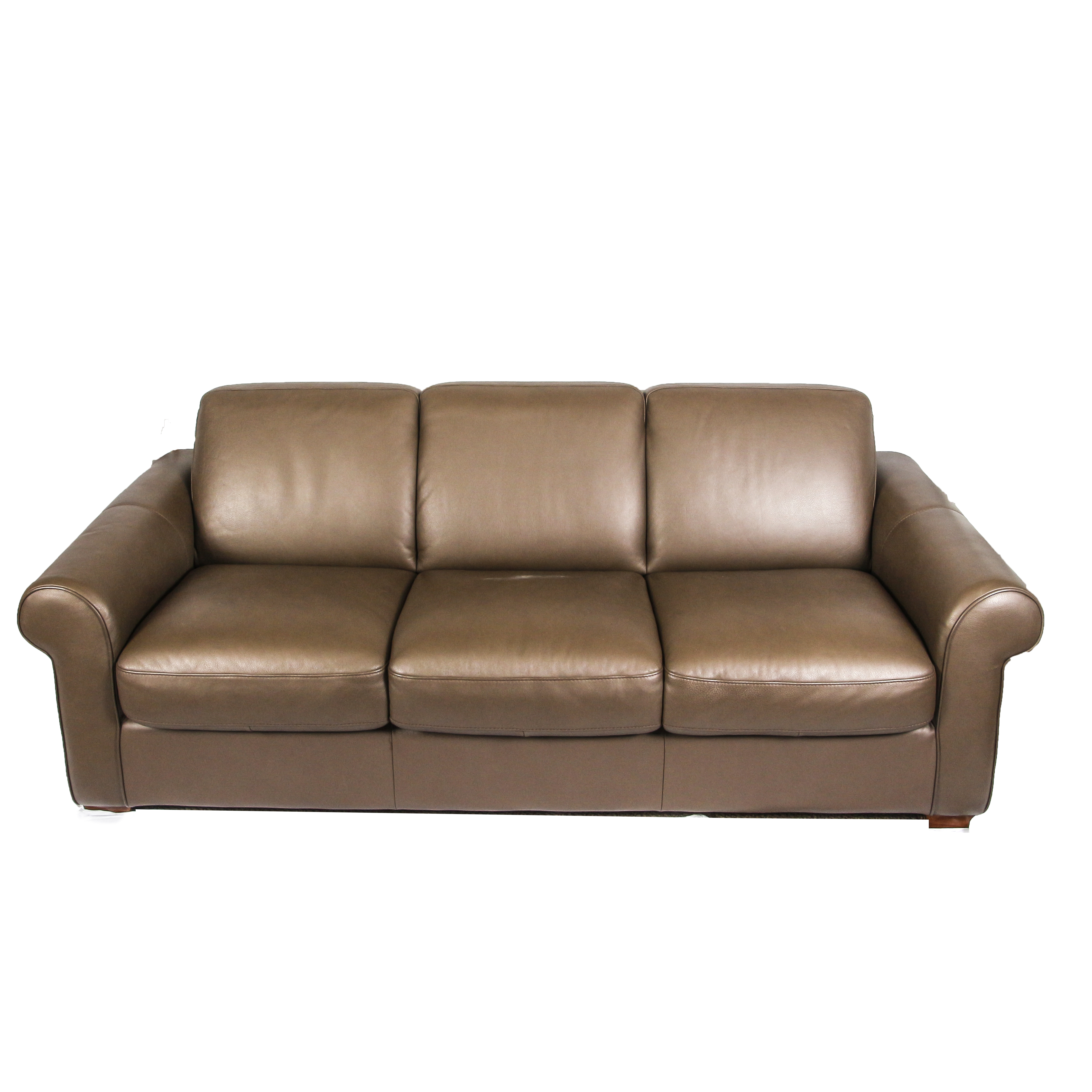 Brown Faux Leather Sofa