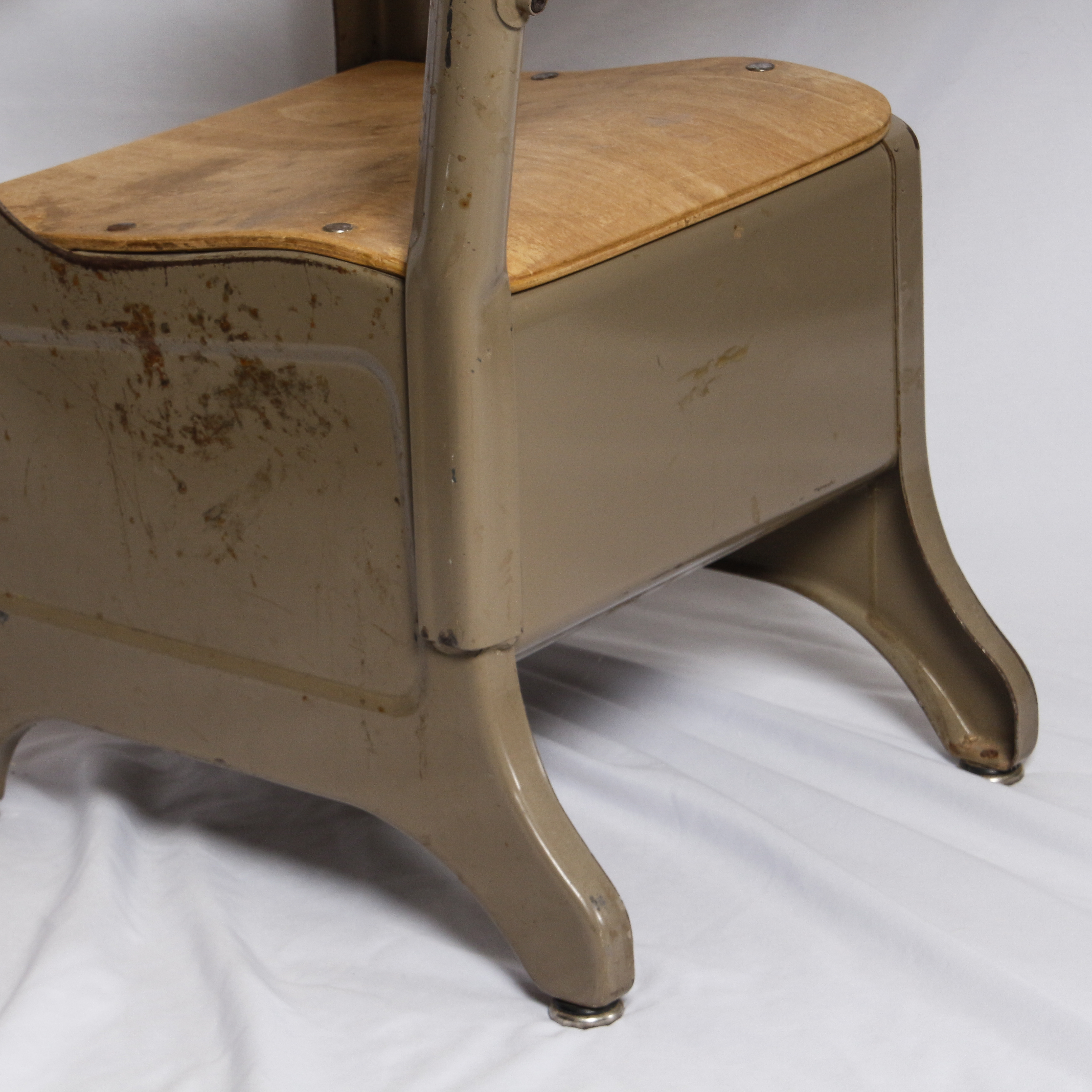 Vintage Wood and Metal Children's School Desk