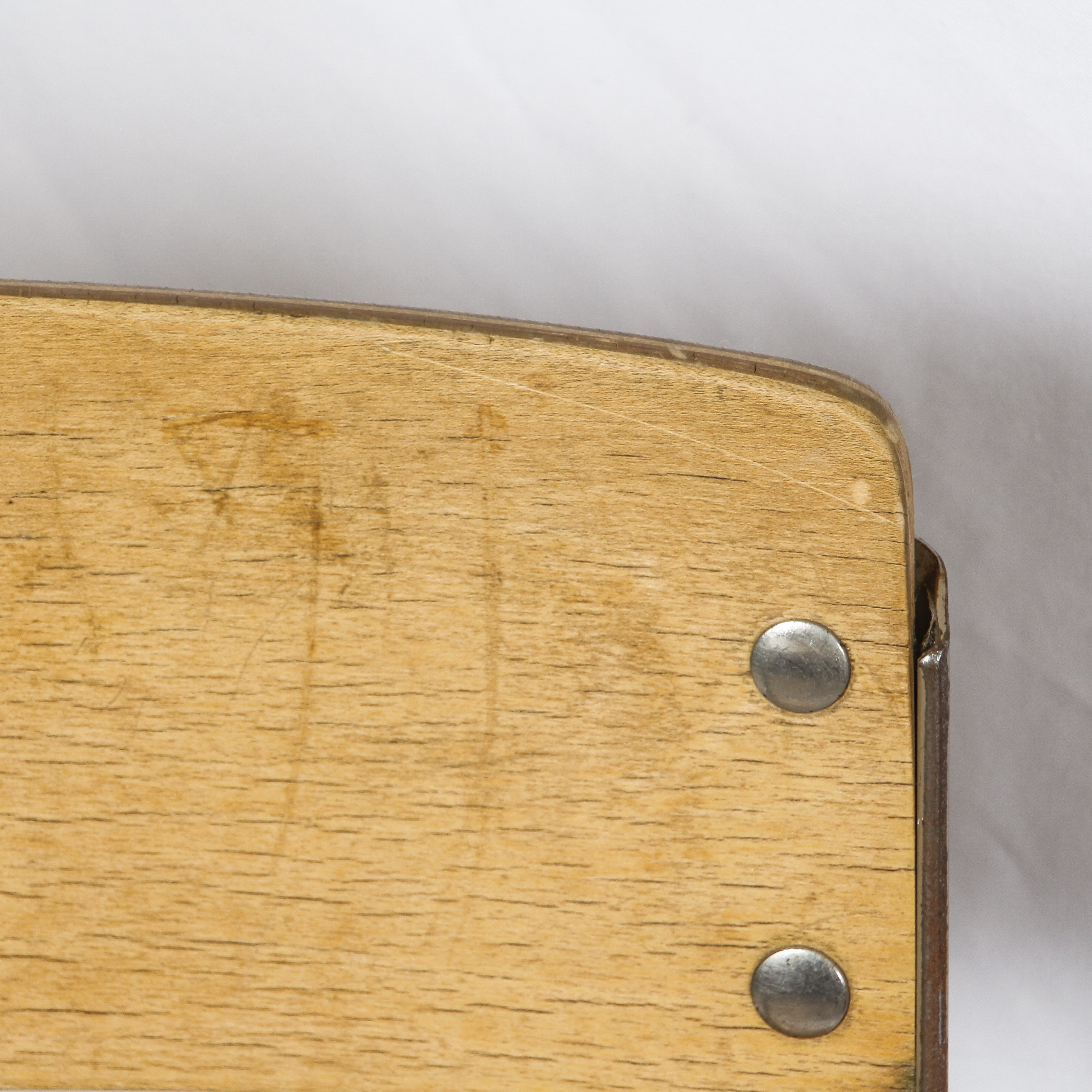 Vintage Wood and Metal Children's School Desk