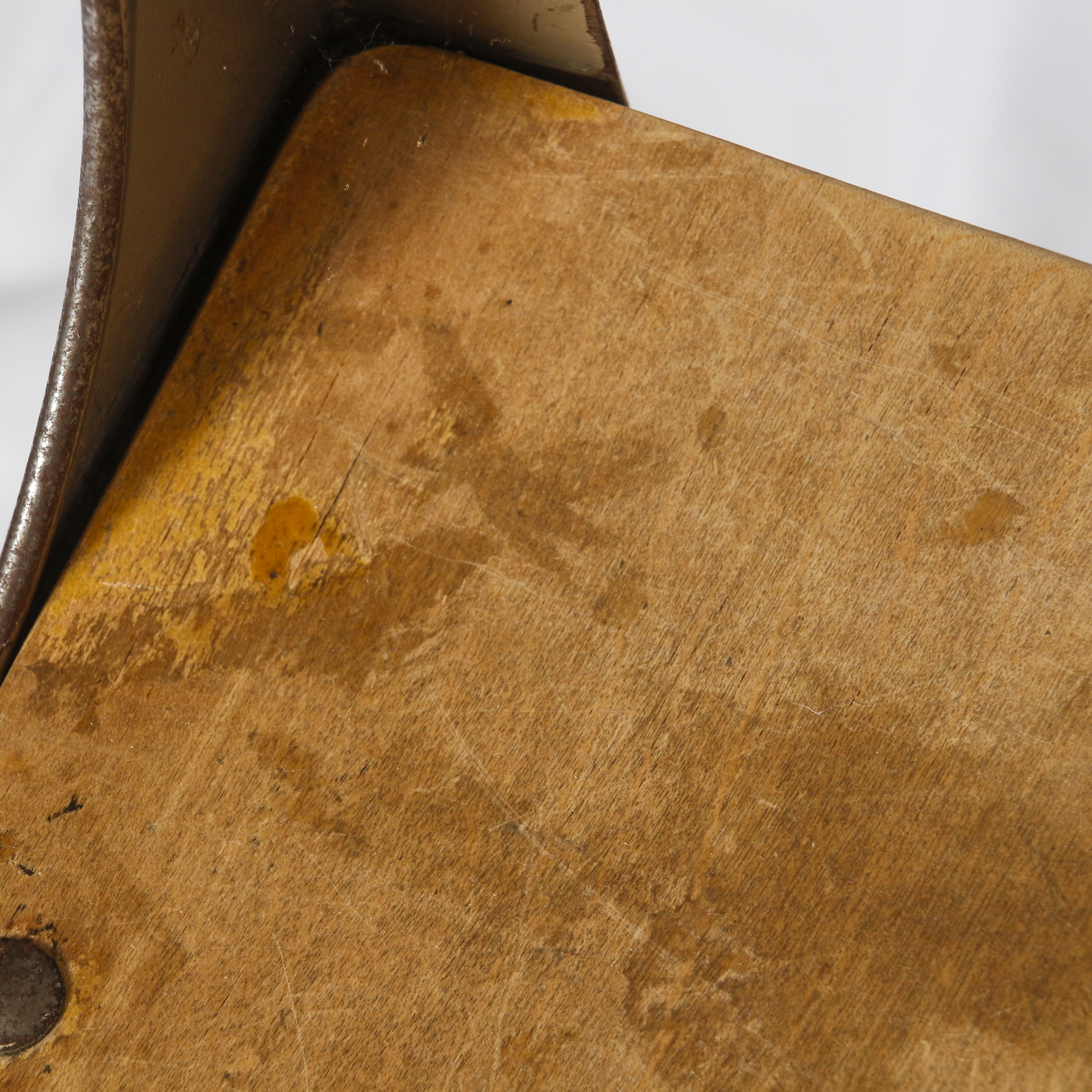 Vintage Wood and Metal Children's School Desk