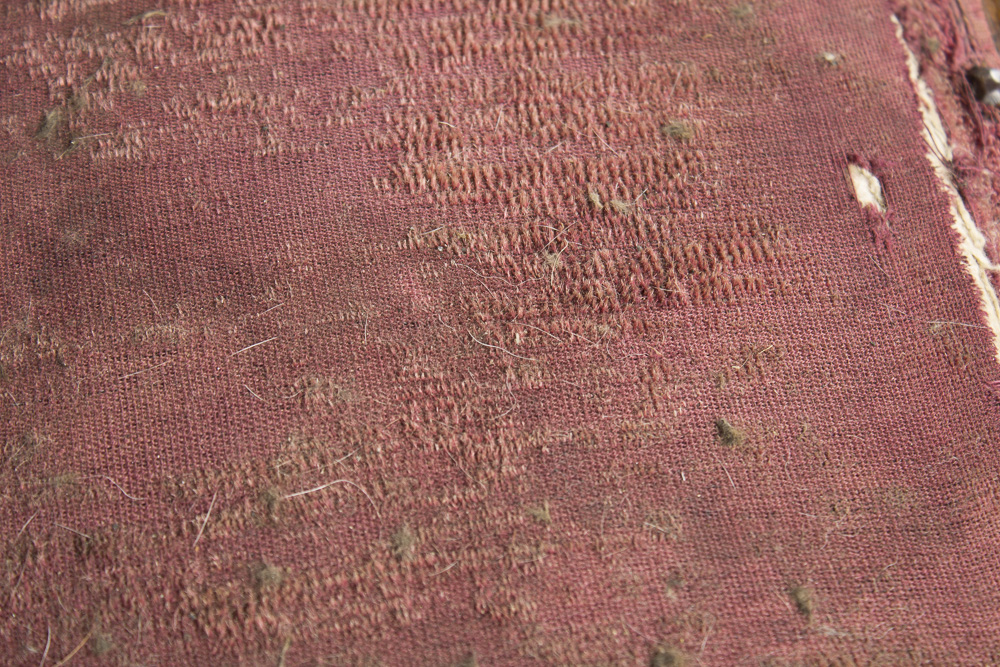 Antique Late Victorian Oak Upholstered Armchair