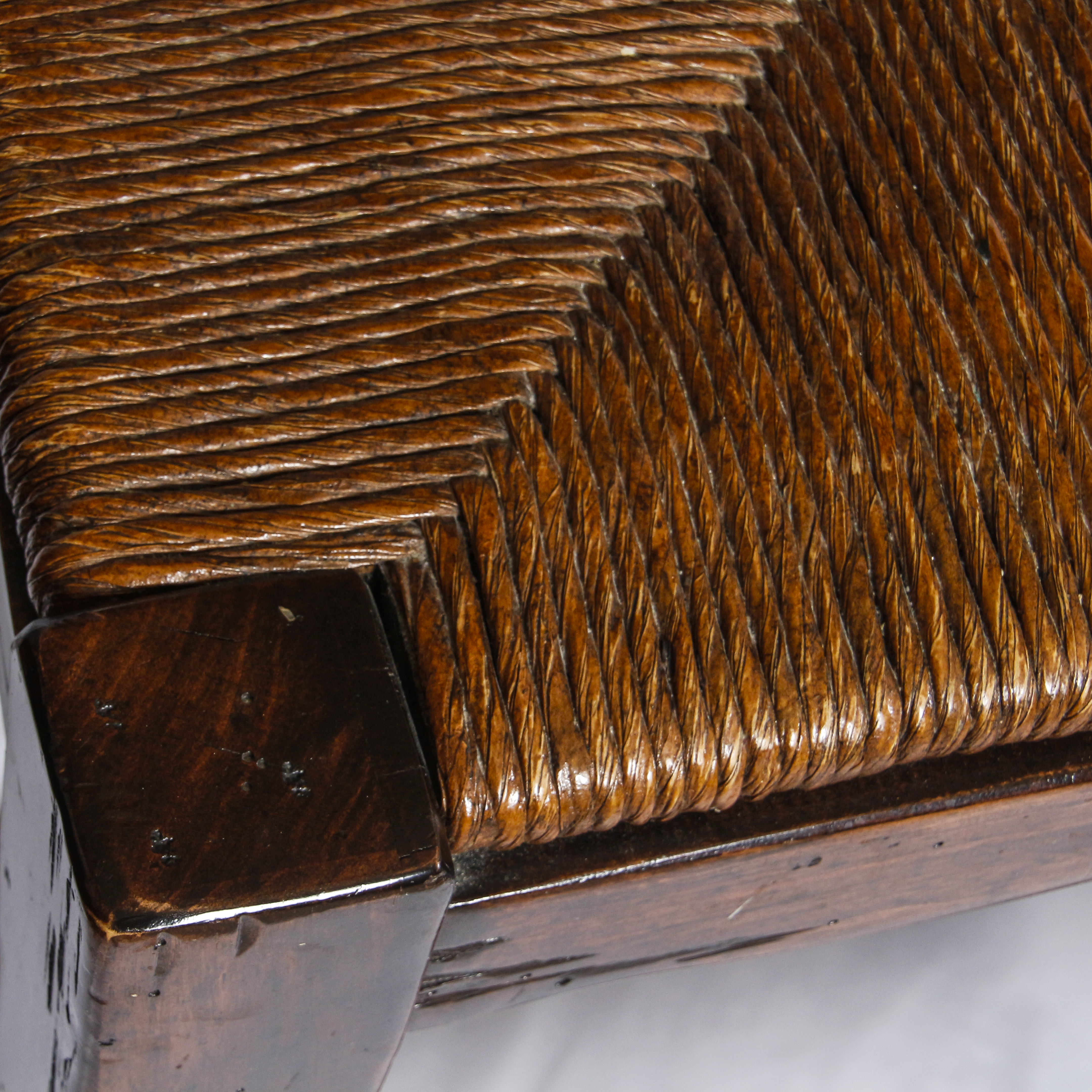 Ladder Back Barstools with Woven Seats