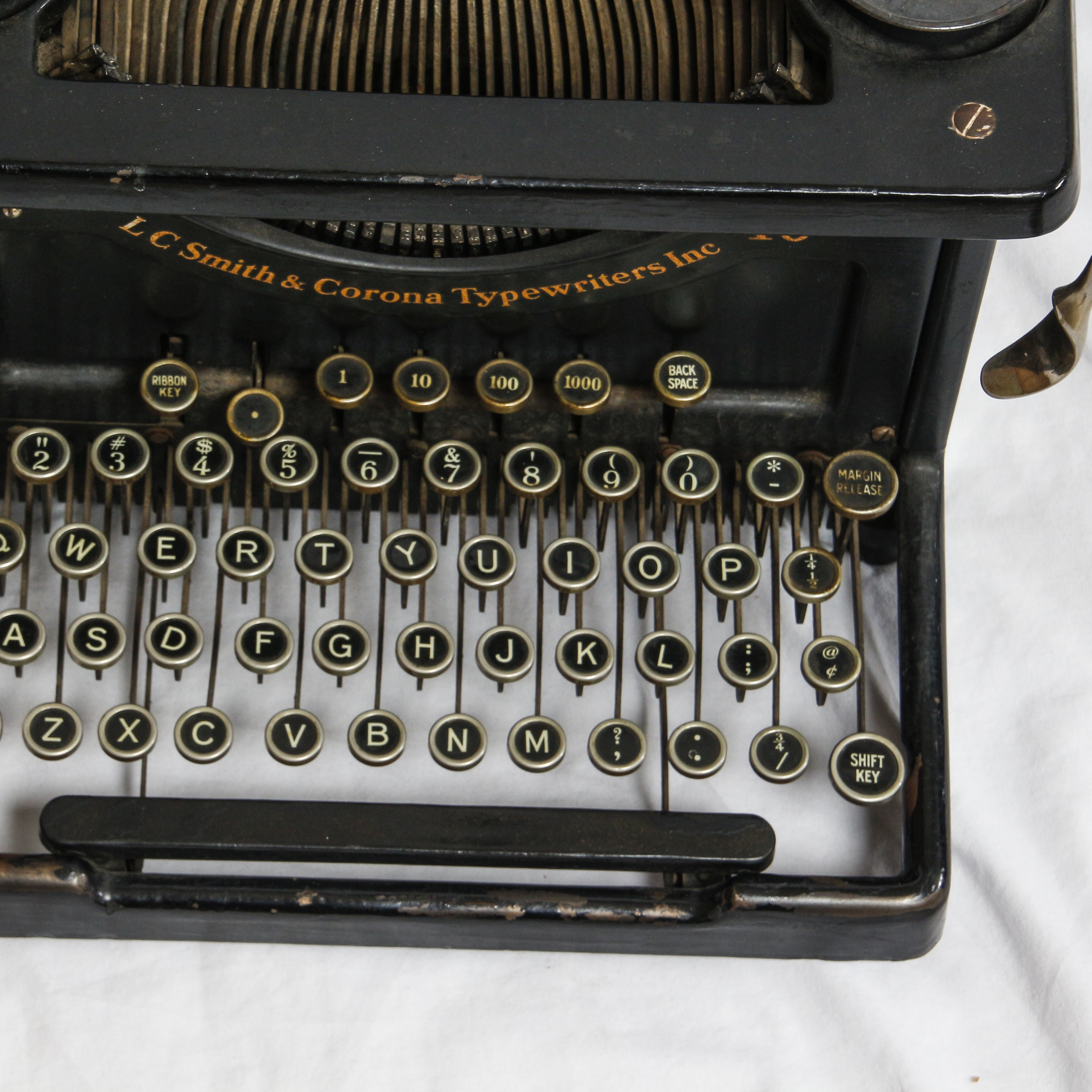 C. 1920s L.C. Smith & Corona Model 8 Typewriter