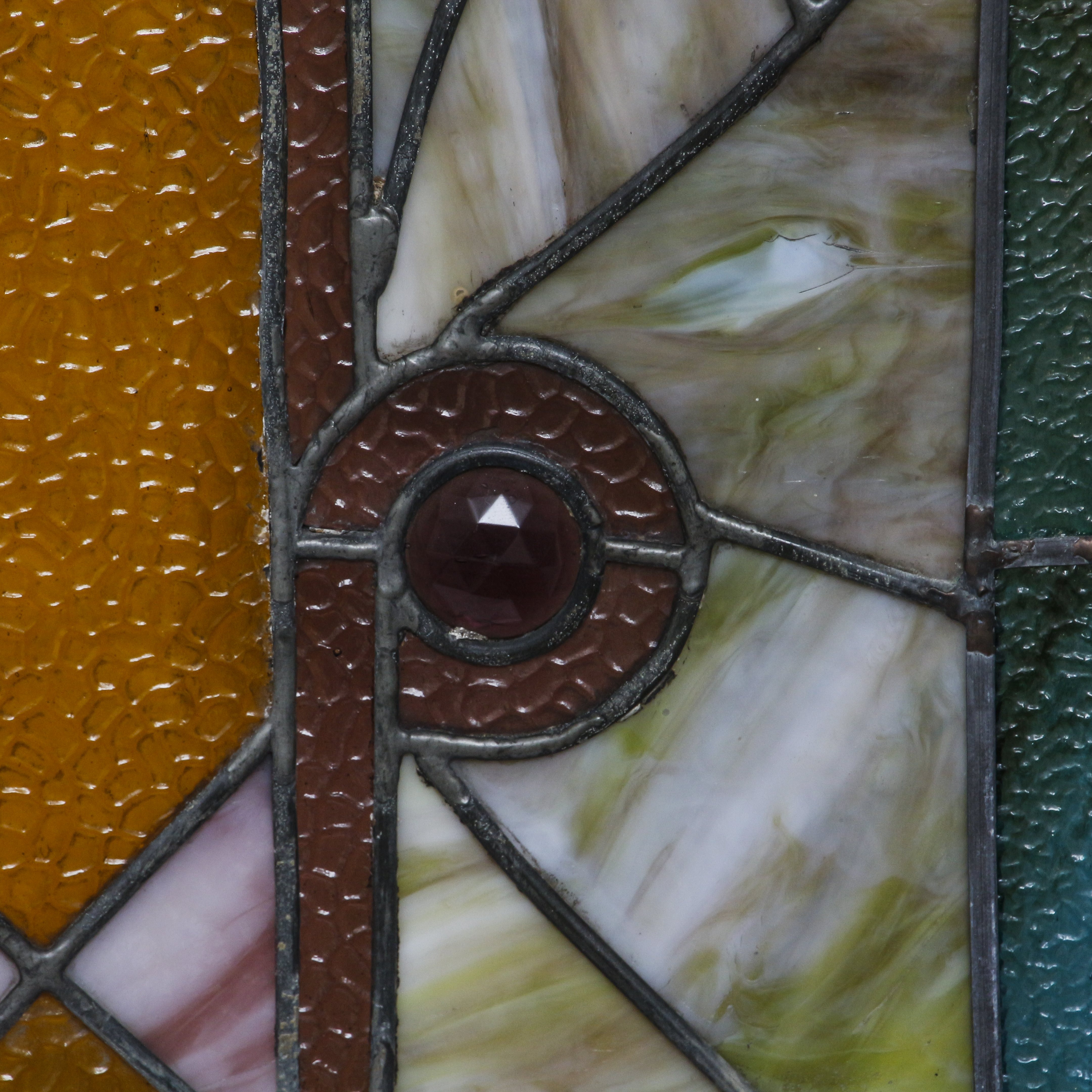 Art Nouveau Style Stained Glass Panel