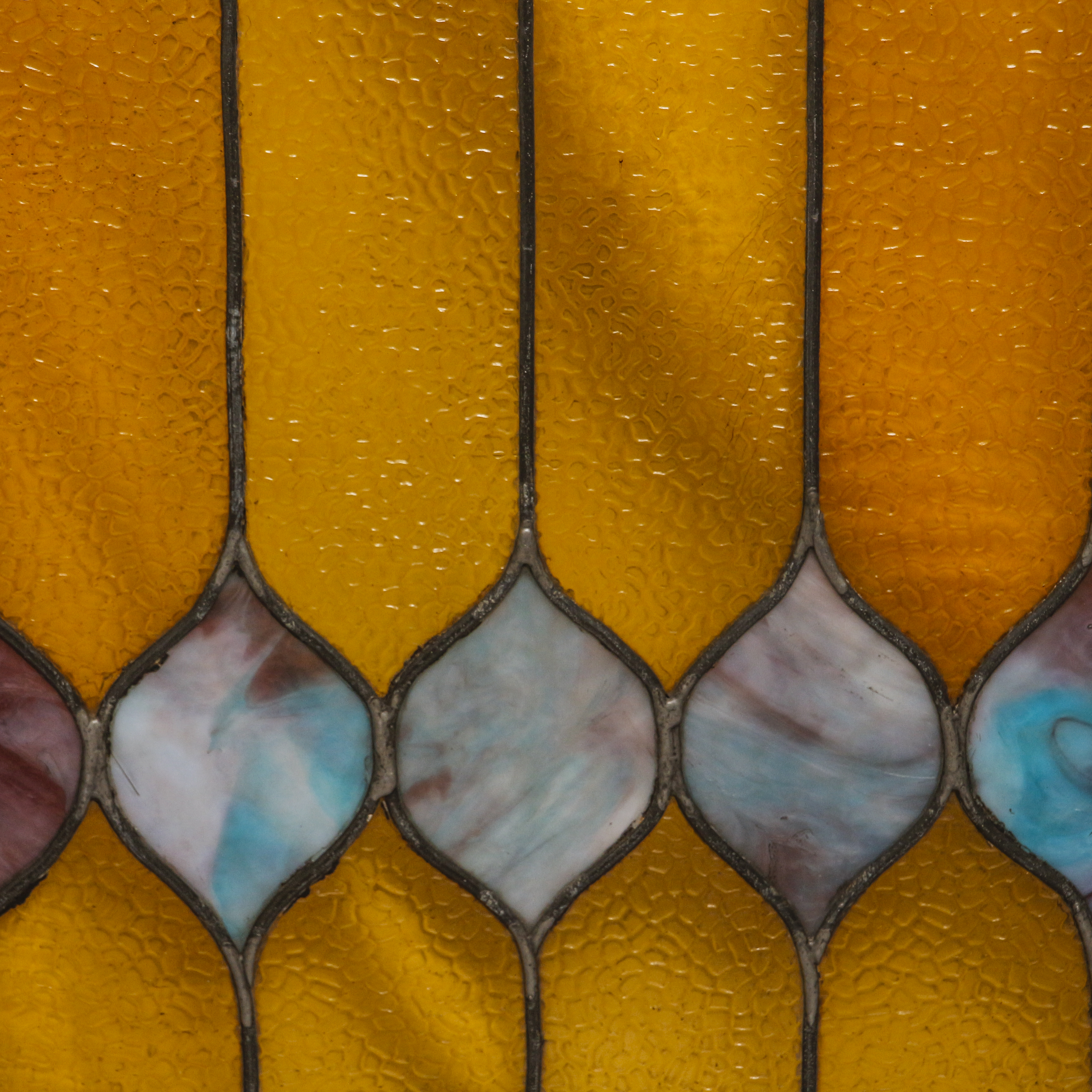 Art Nouveau Style Stained Glass Panel