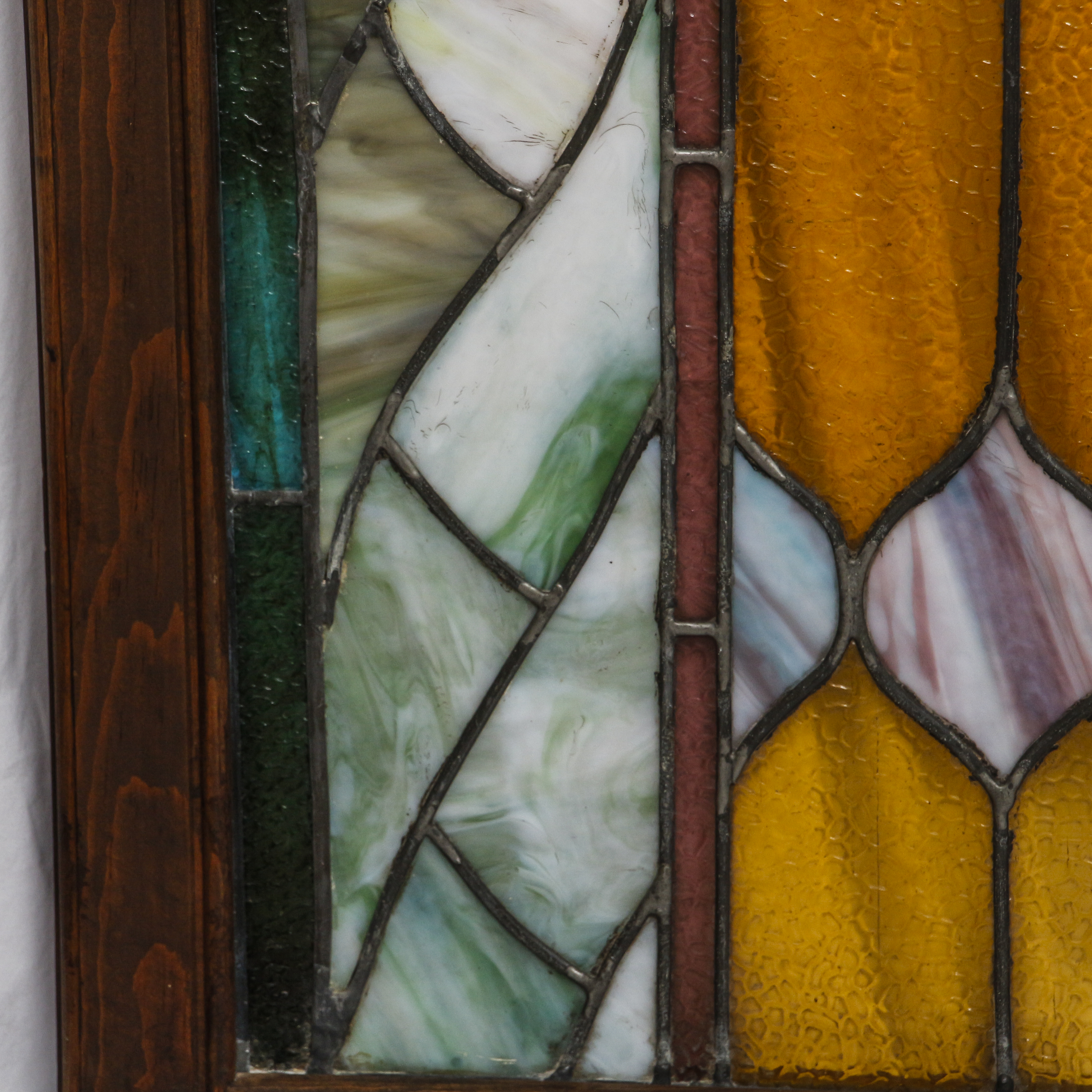 Art Nouveau Style Stained Glass Panel