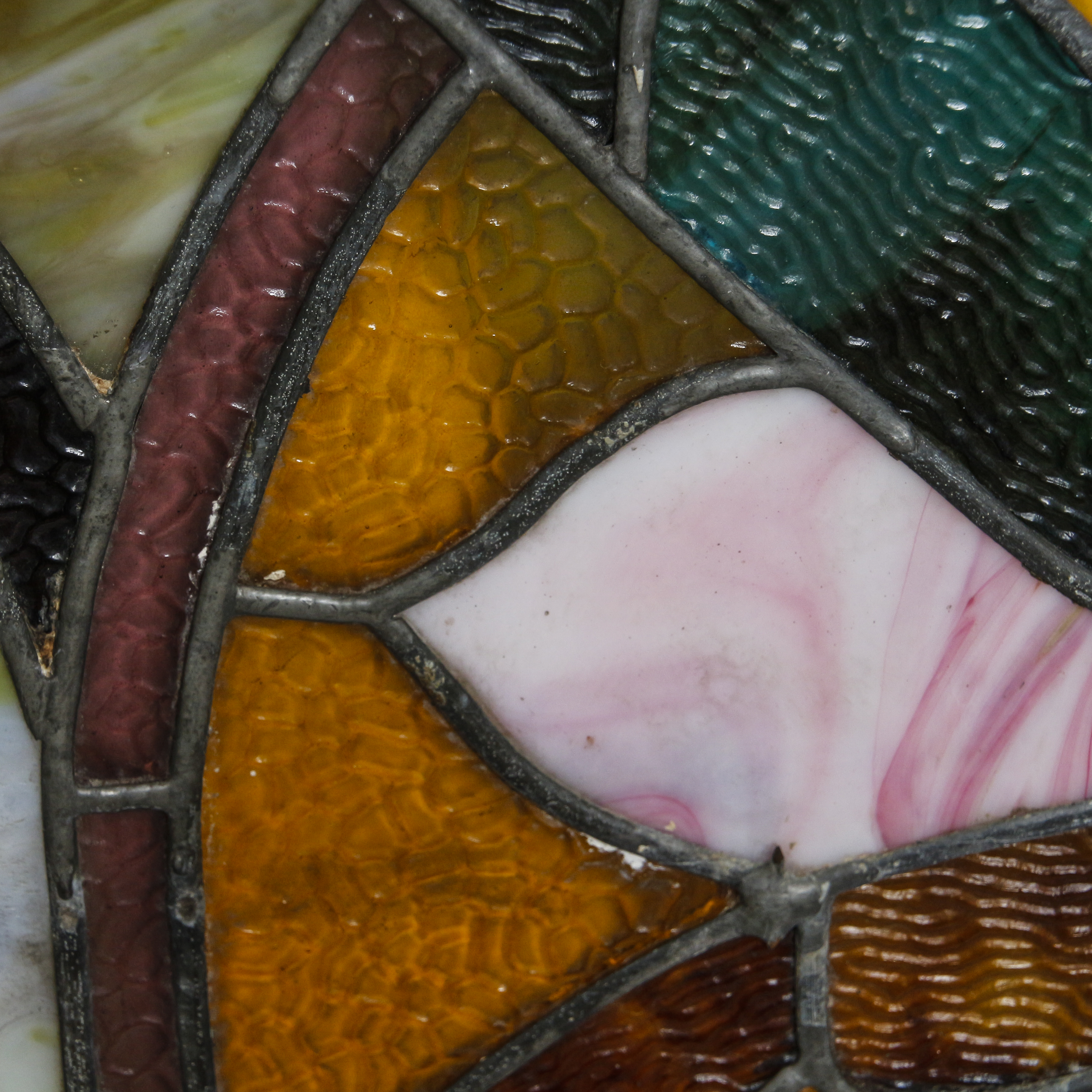 Art Nouveau Style Stained Glass Panel