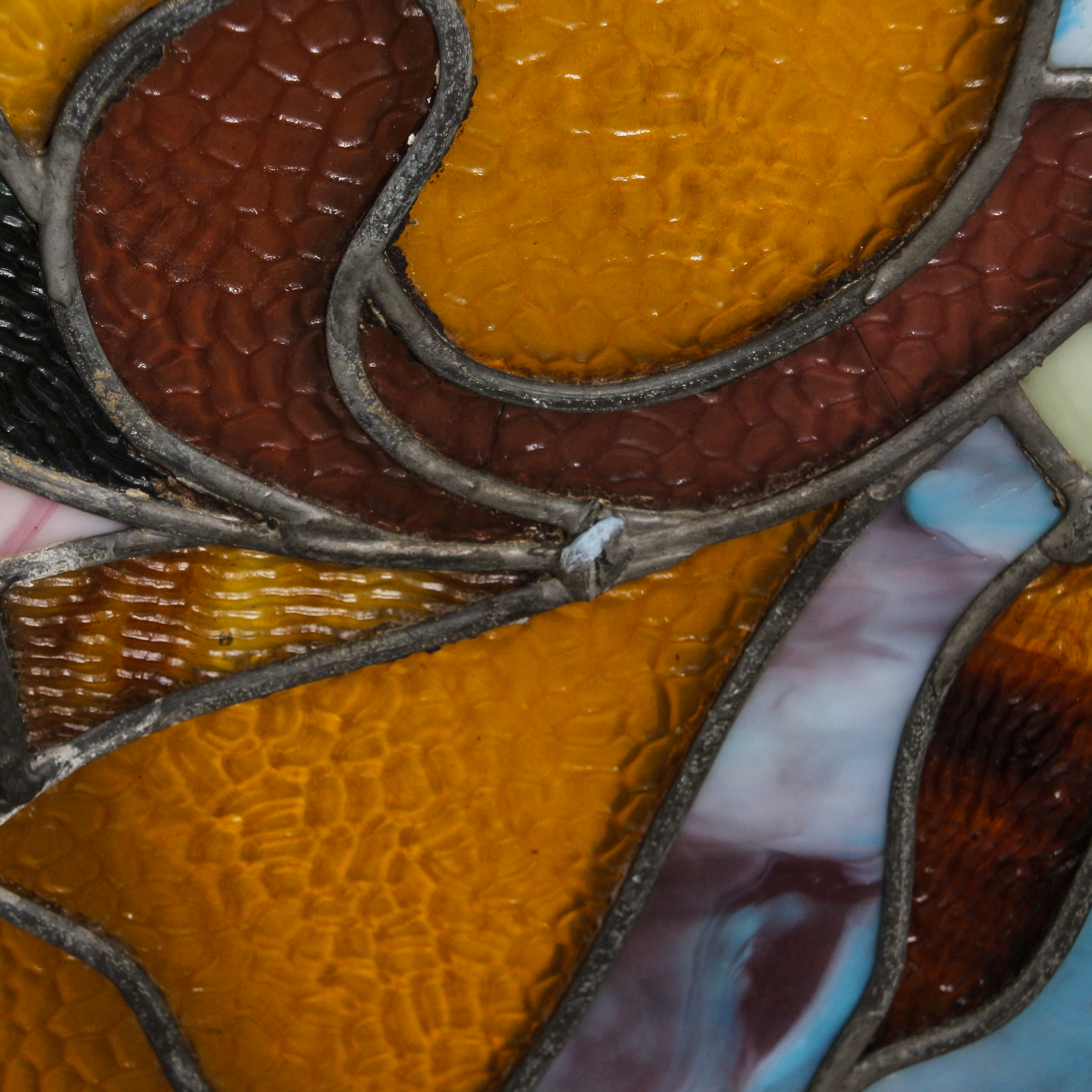 Art Nouveau Style Stained Glass Panel