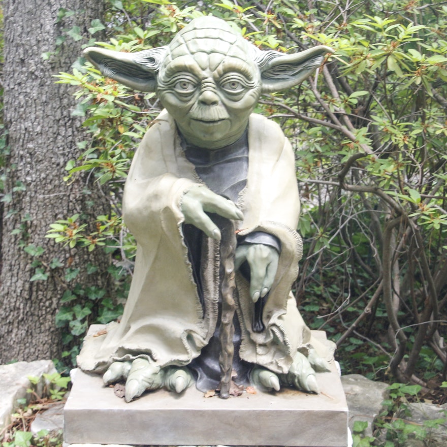 Large Metal Yoda Outdoor Sculpture