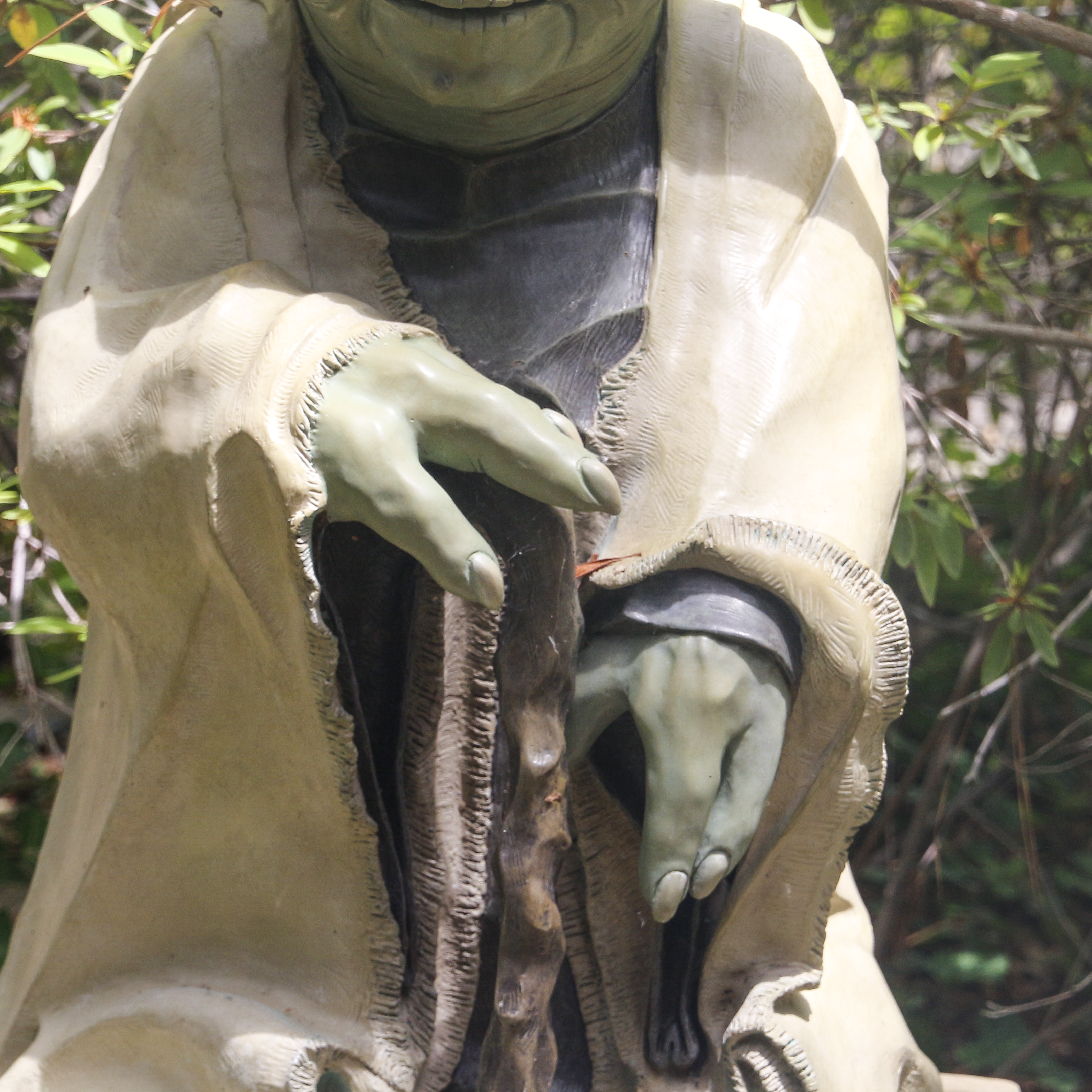 Large Metal Yoda Outdoor Sculpture