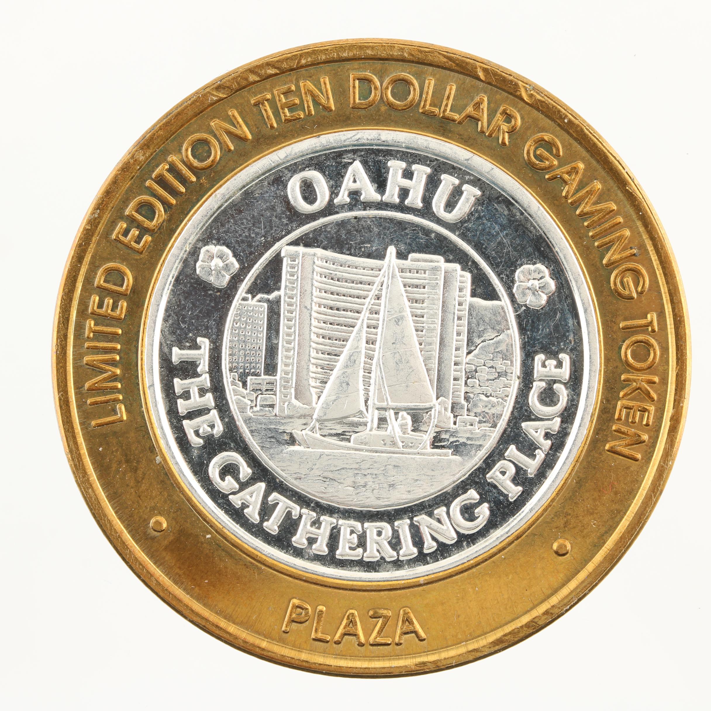 Limited Edition $10 Silver Gaming Token from Plaza in Las Vegas, NV