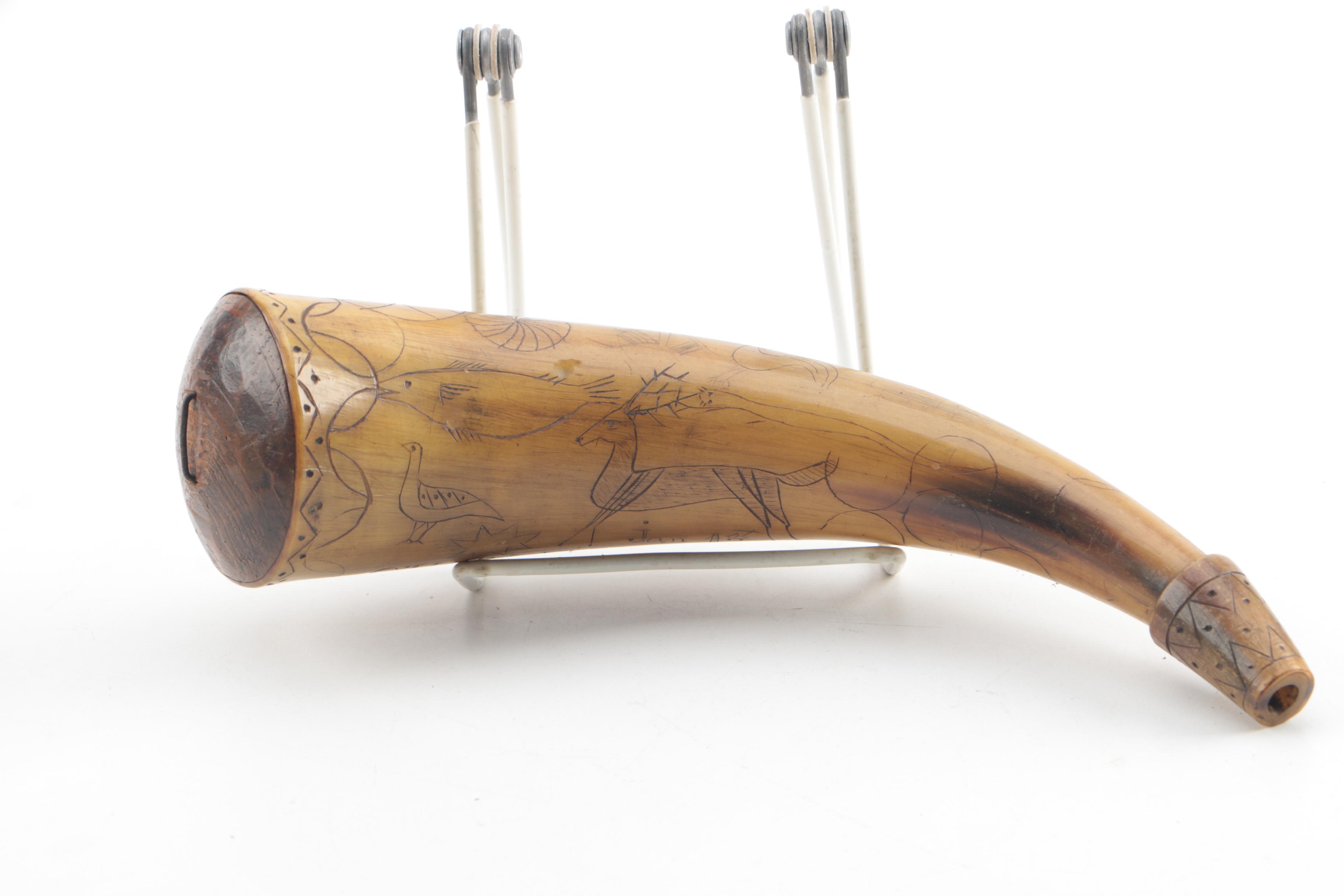 Antique and Vintage Powder Horns